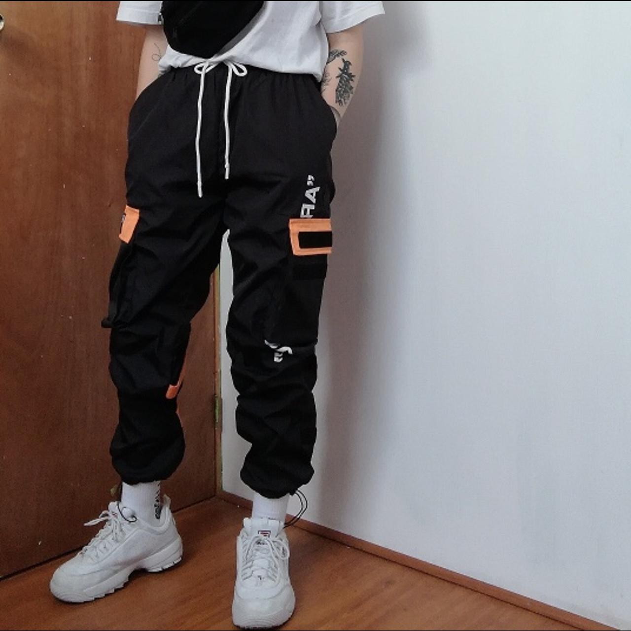 black cargo pants streetwear