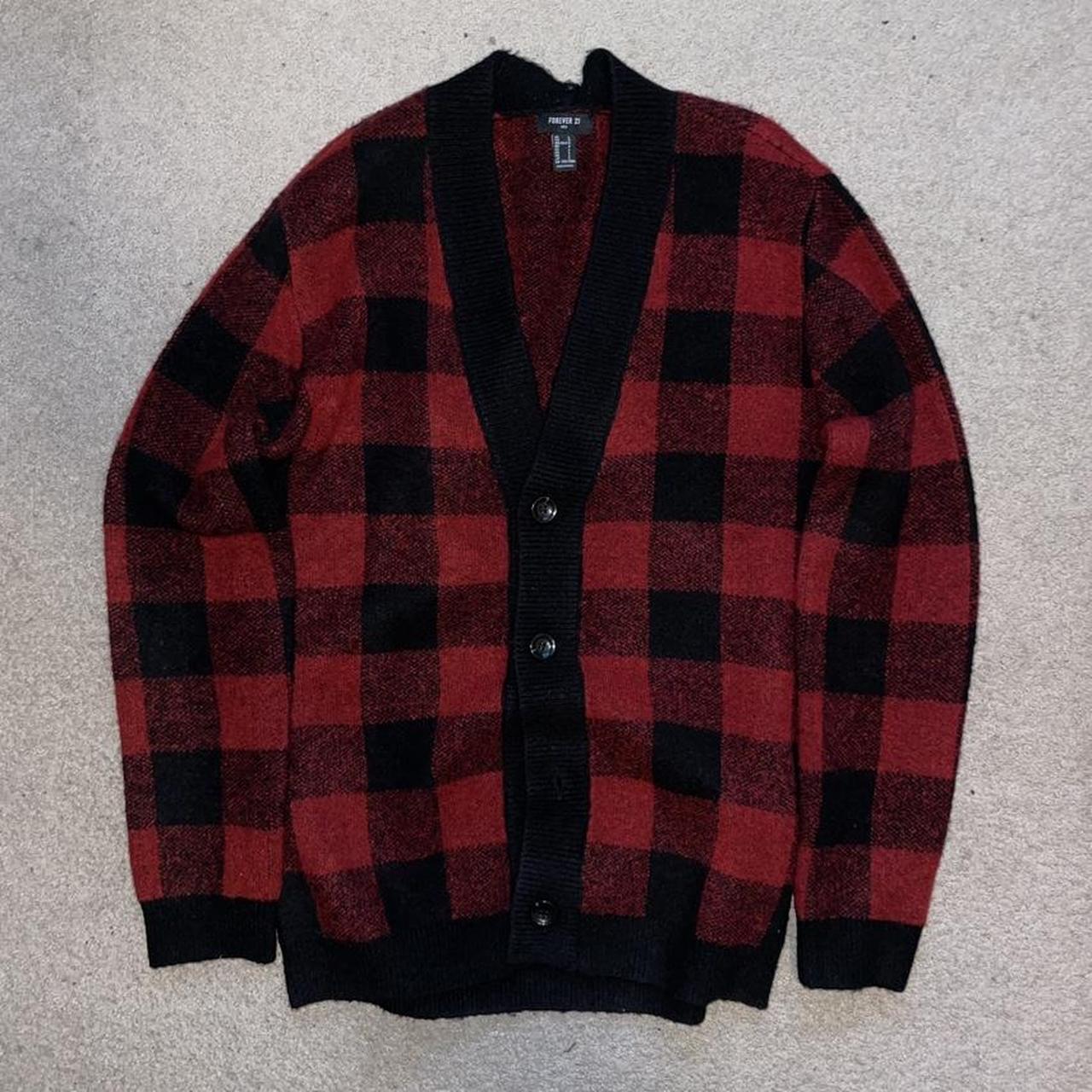 Forever 21 heavy knit sweater cardigan sz Large... Depop