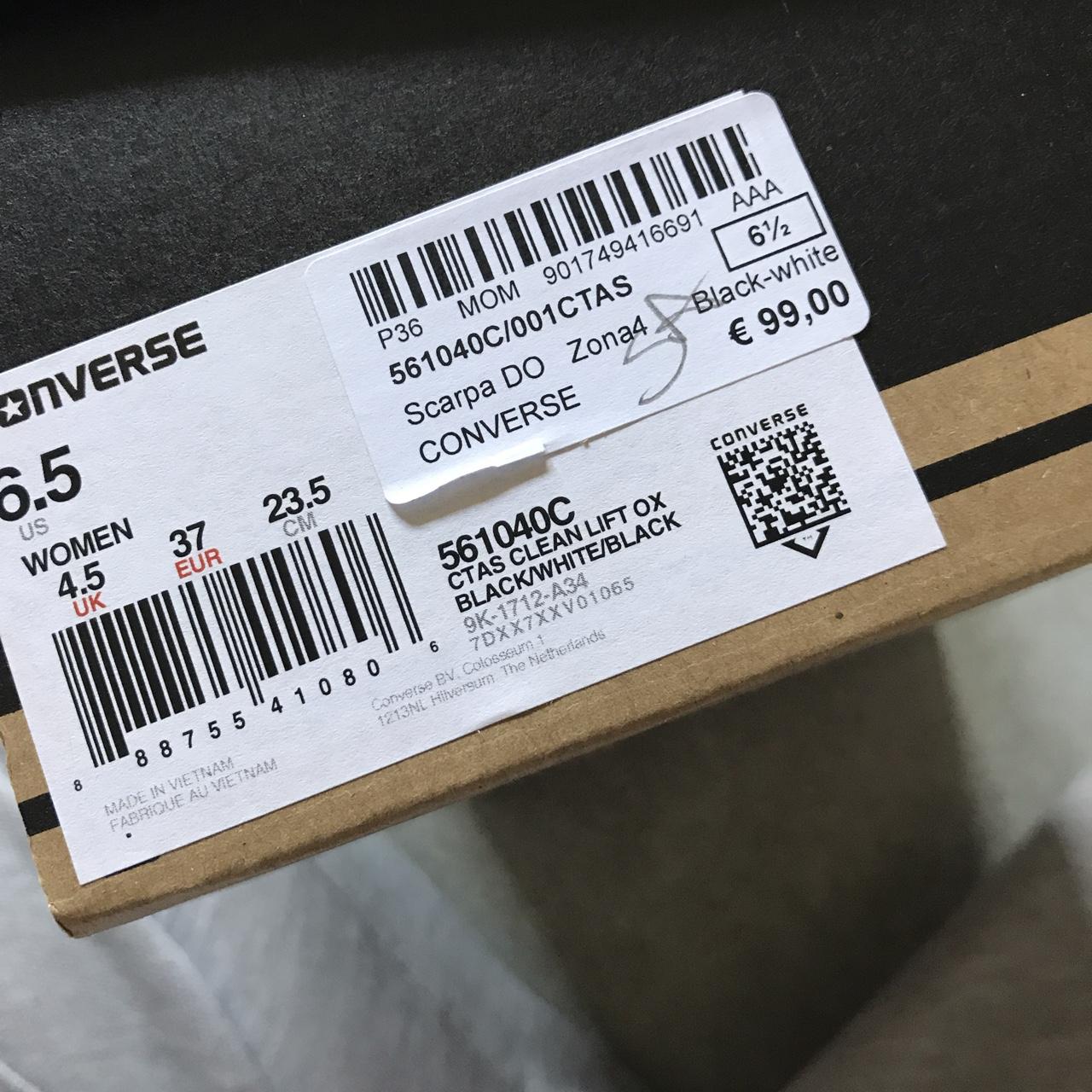 Converse platform colore nero con Depop