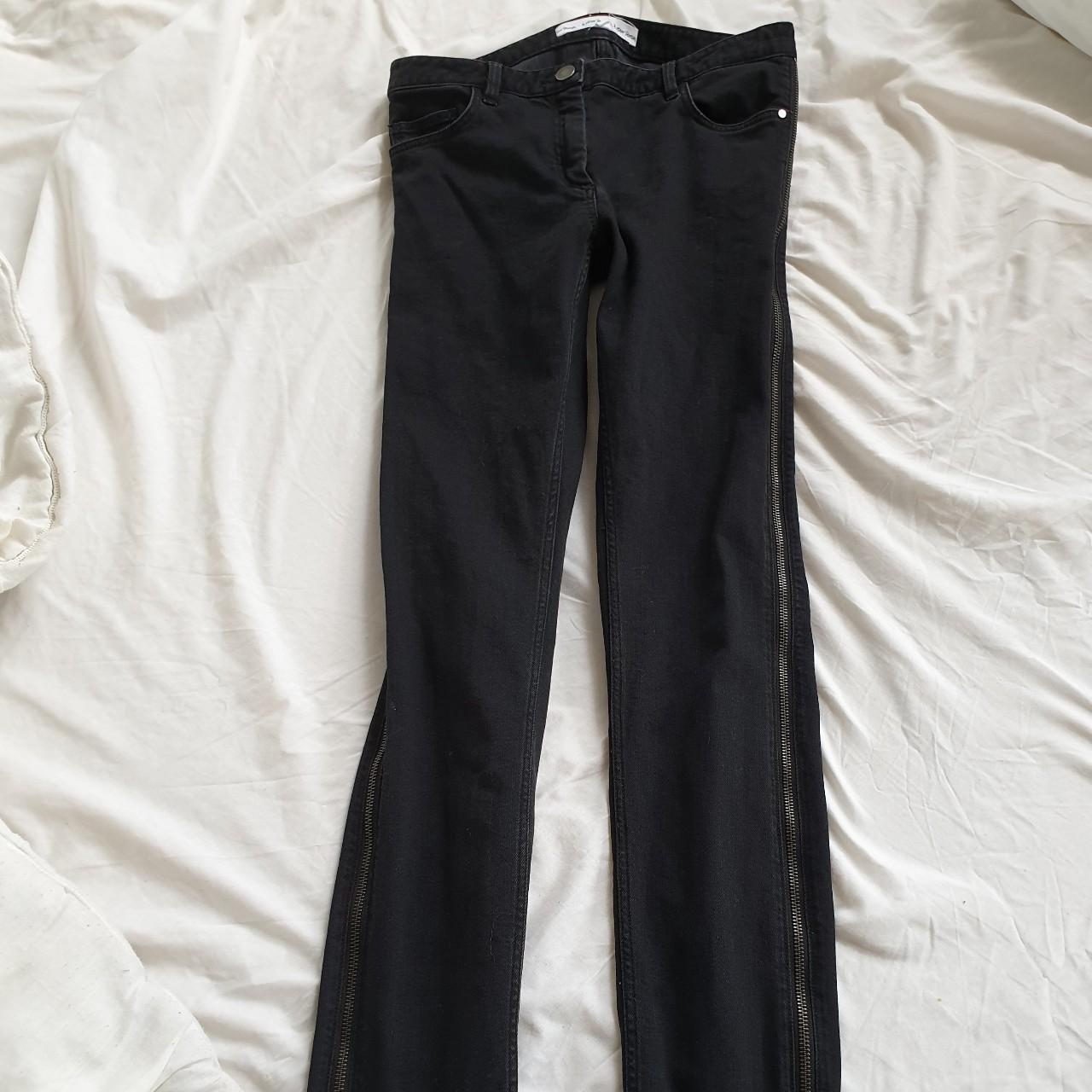 & Other Stories Black jeans with side zips that open... - Depop