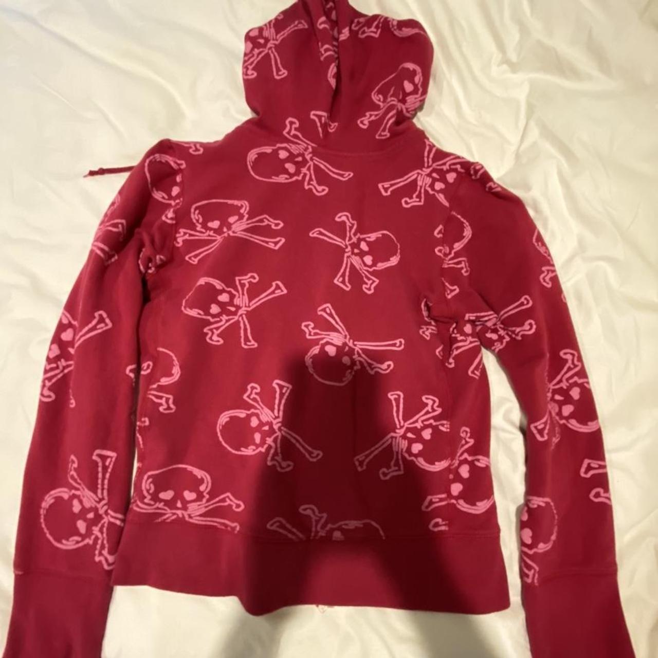 Early 2000s Hot pink magenta y2k skull jacket. Great... Depop
