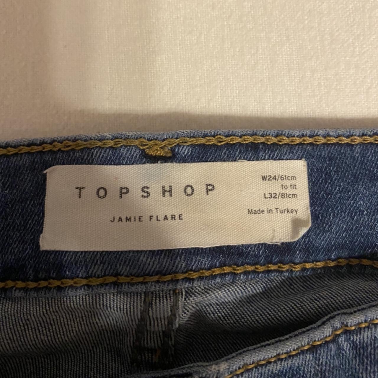 Topshop Jamie flared jeans W24 L32 in perfect... - Depop