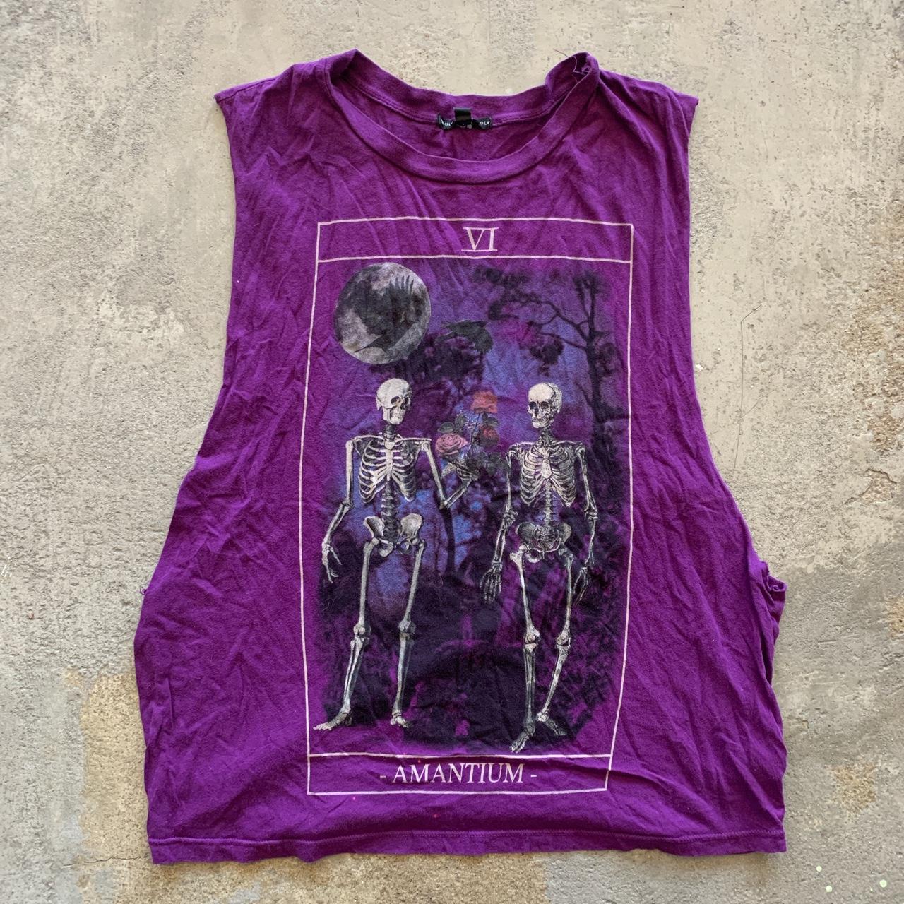 Tarot graphic tshirt. Cut off sleeves. Tiny... Depop