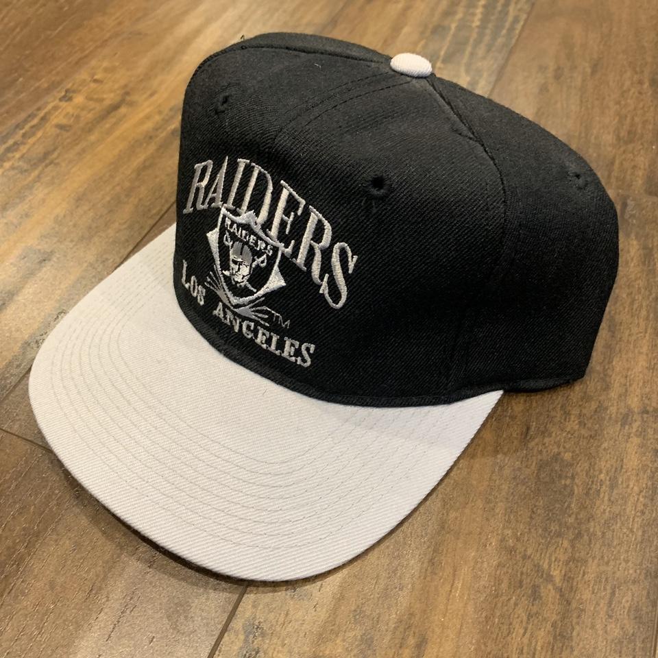 DISTRESSED Vintage 90s Los Angeles RAIDERS Snapback Hat 