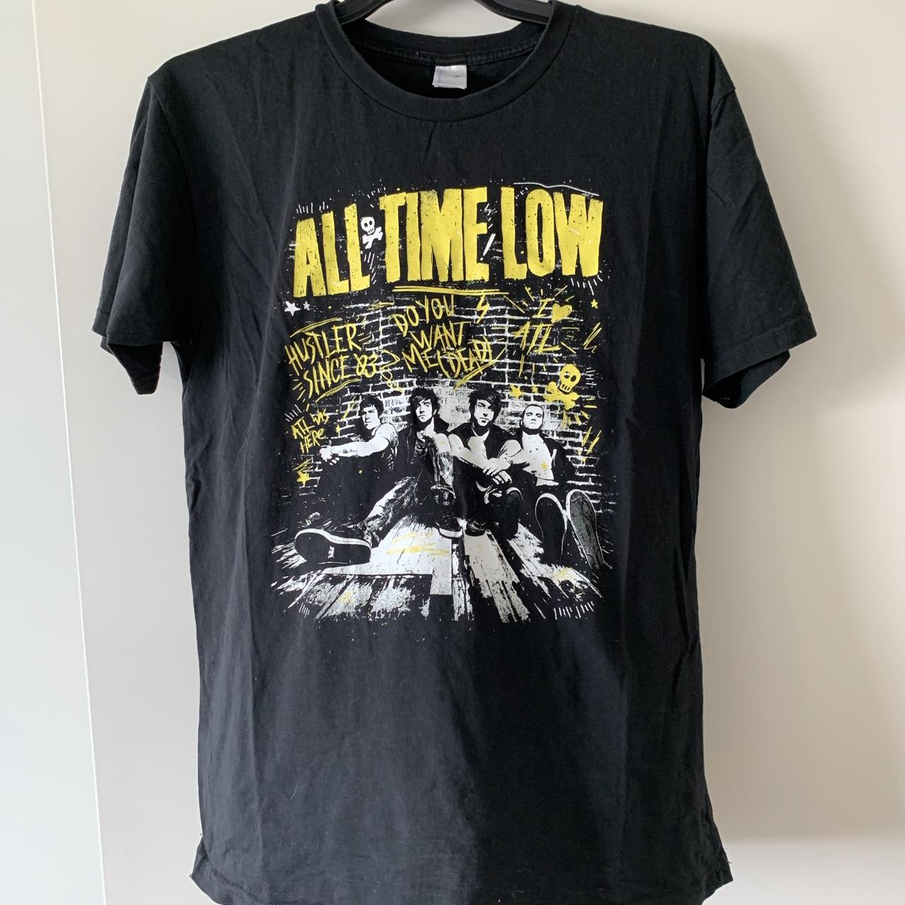 OG all time low t-shirt Dirty Work band merch, image size:1280x1280