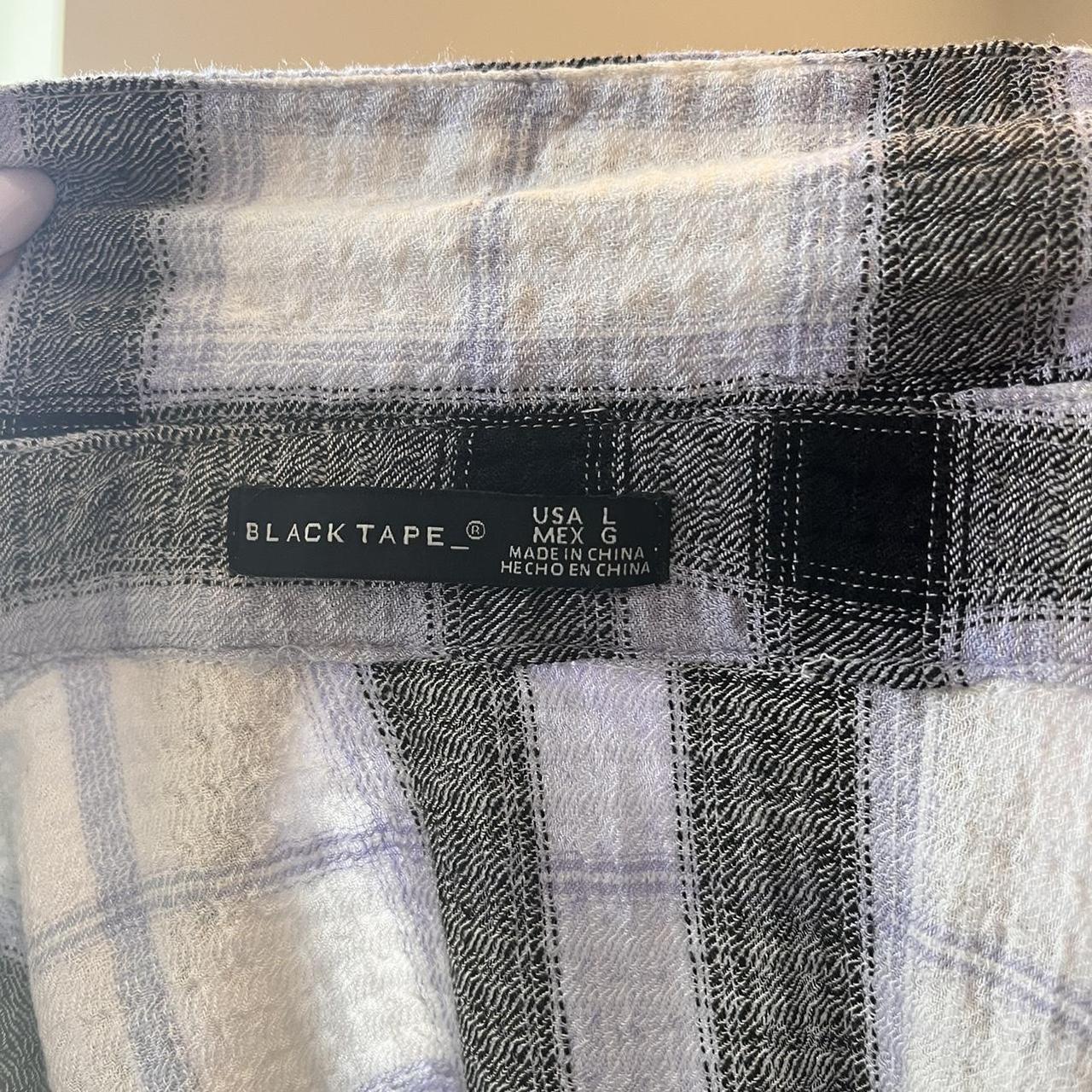 Product Image 3 - Black tape white/purple/black plaid short