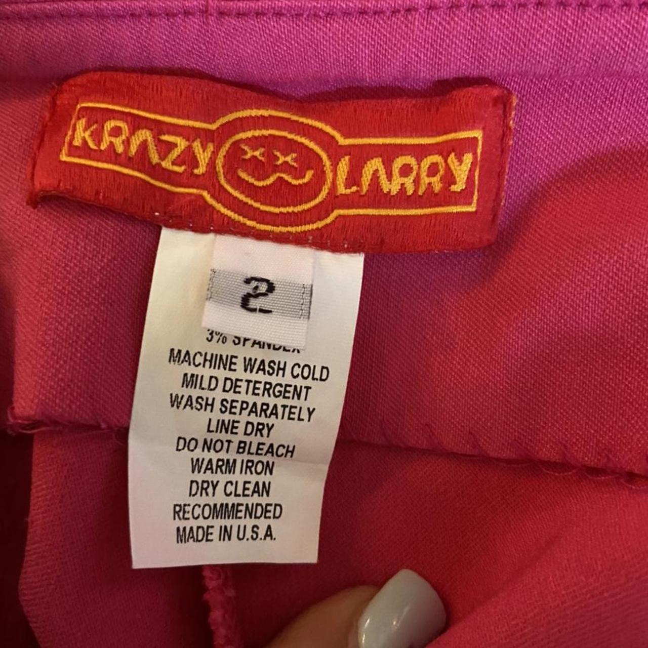 90s pink hot pants Crazy Larry high waisted pants... Depop