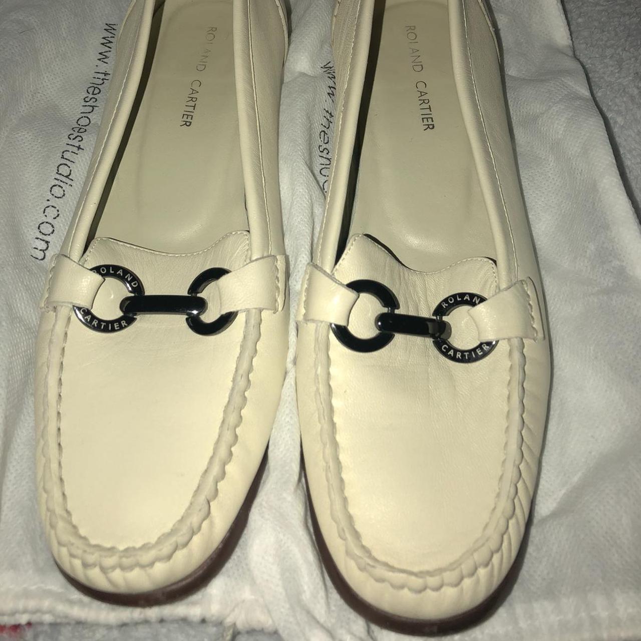 Roland Cartier leather loafers Cream Size UK 4.5