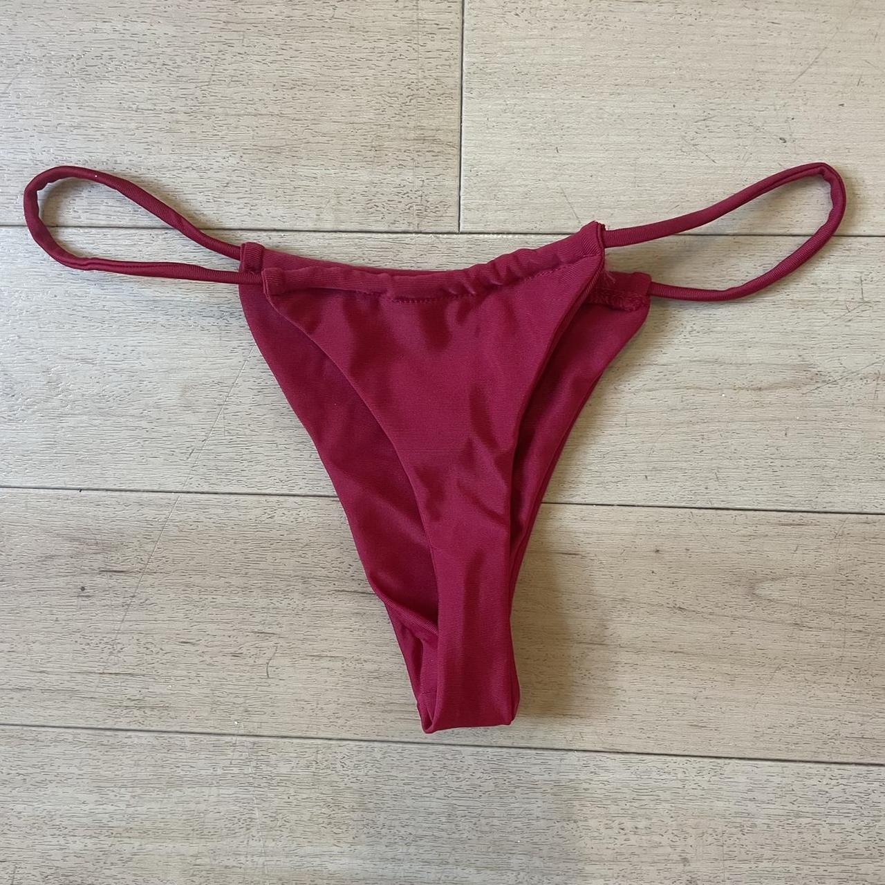 1-3 working days delivery Dark red string bikini... - Depop