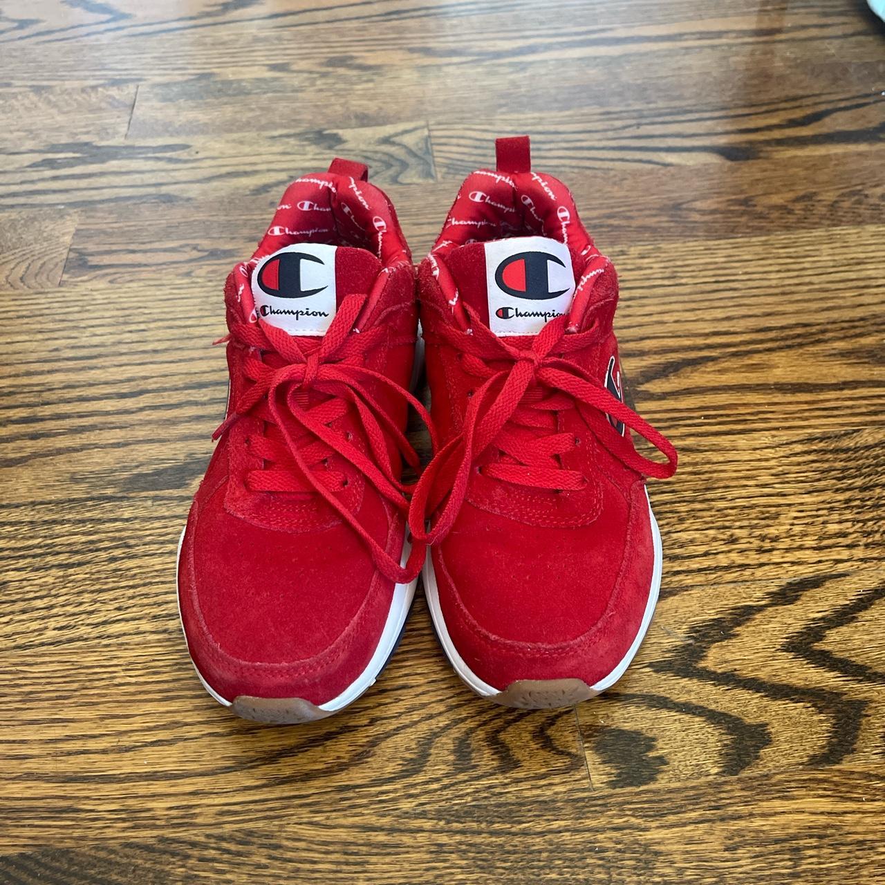 Red suede champion shoes online