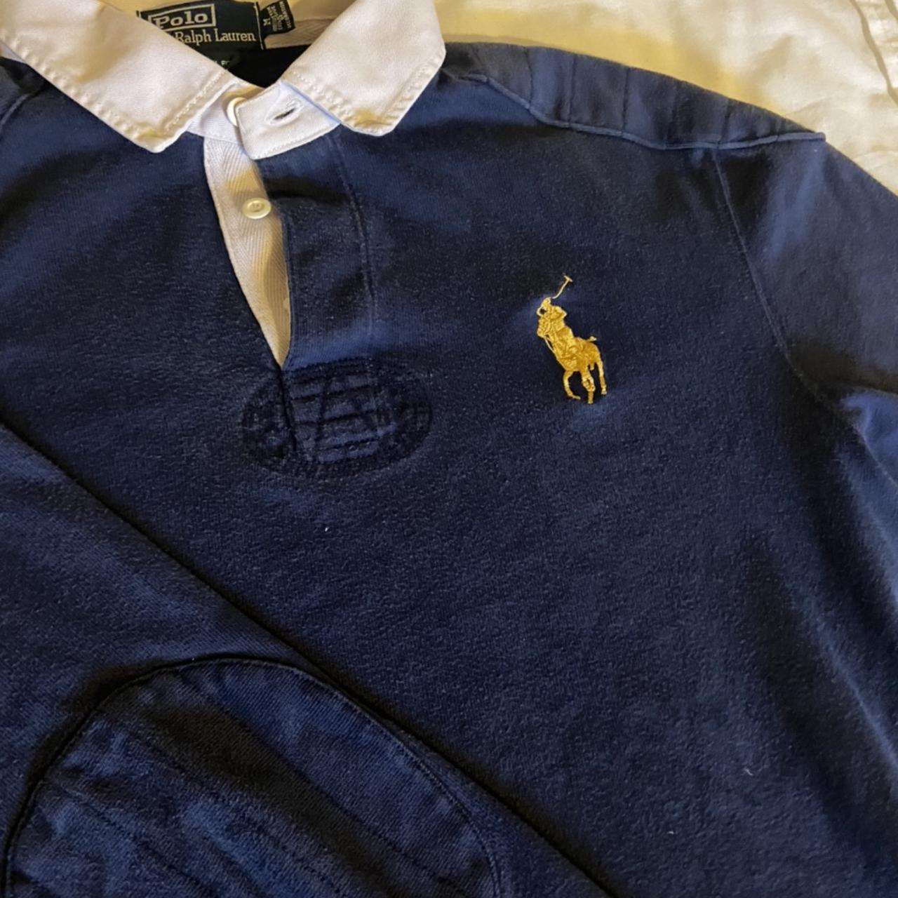 Vintage Ralph Lauren rugby shirt Medium size, model... - Depop