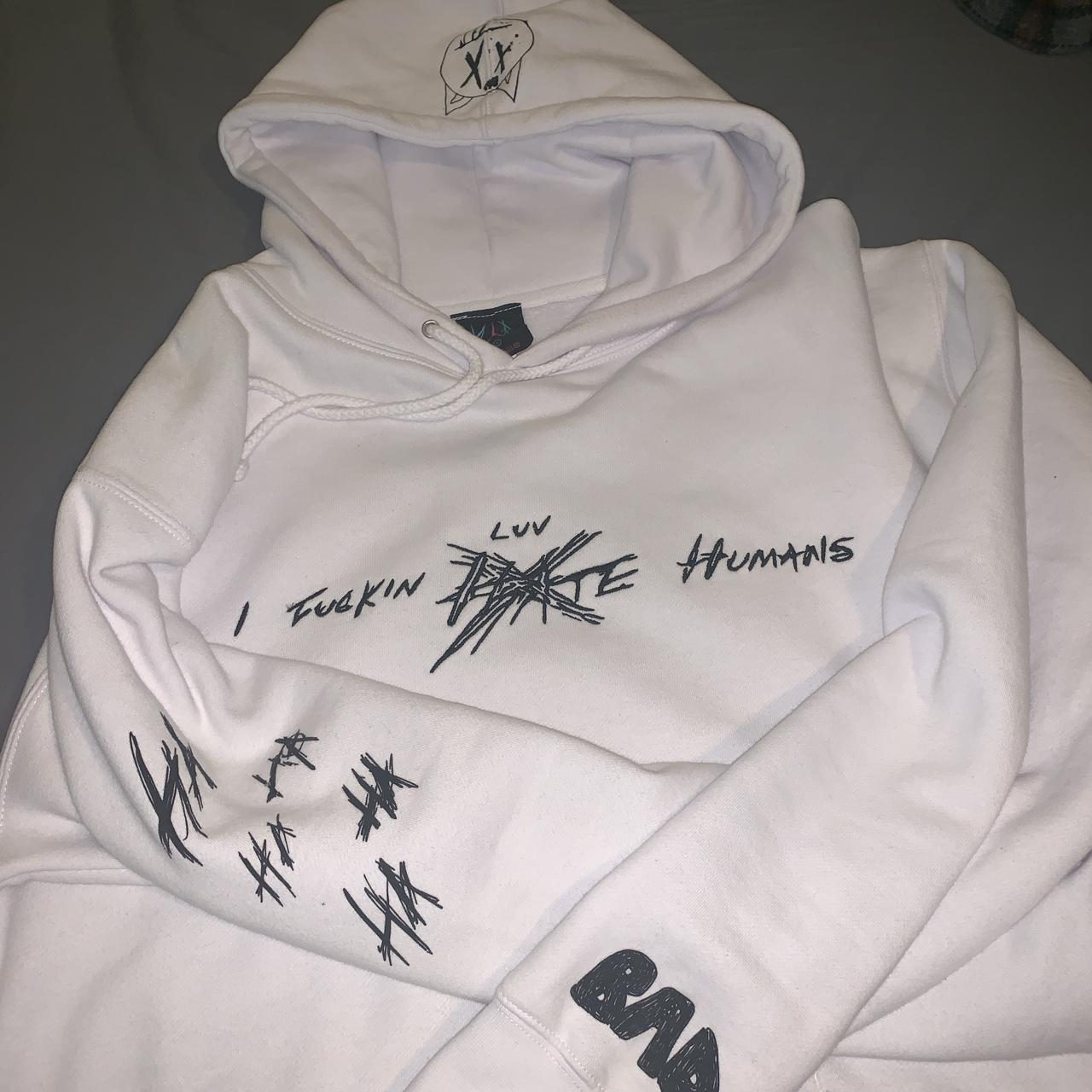 “i Fuckin Luv Humans” Hoodie By Xxxtentacion Likely Depop