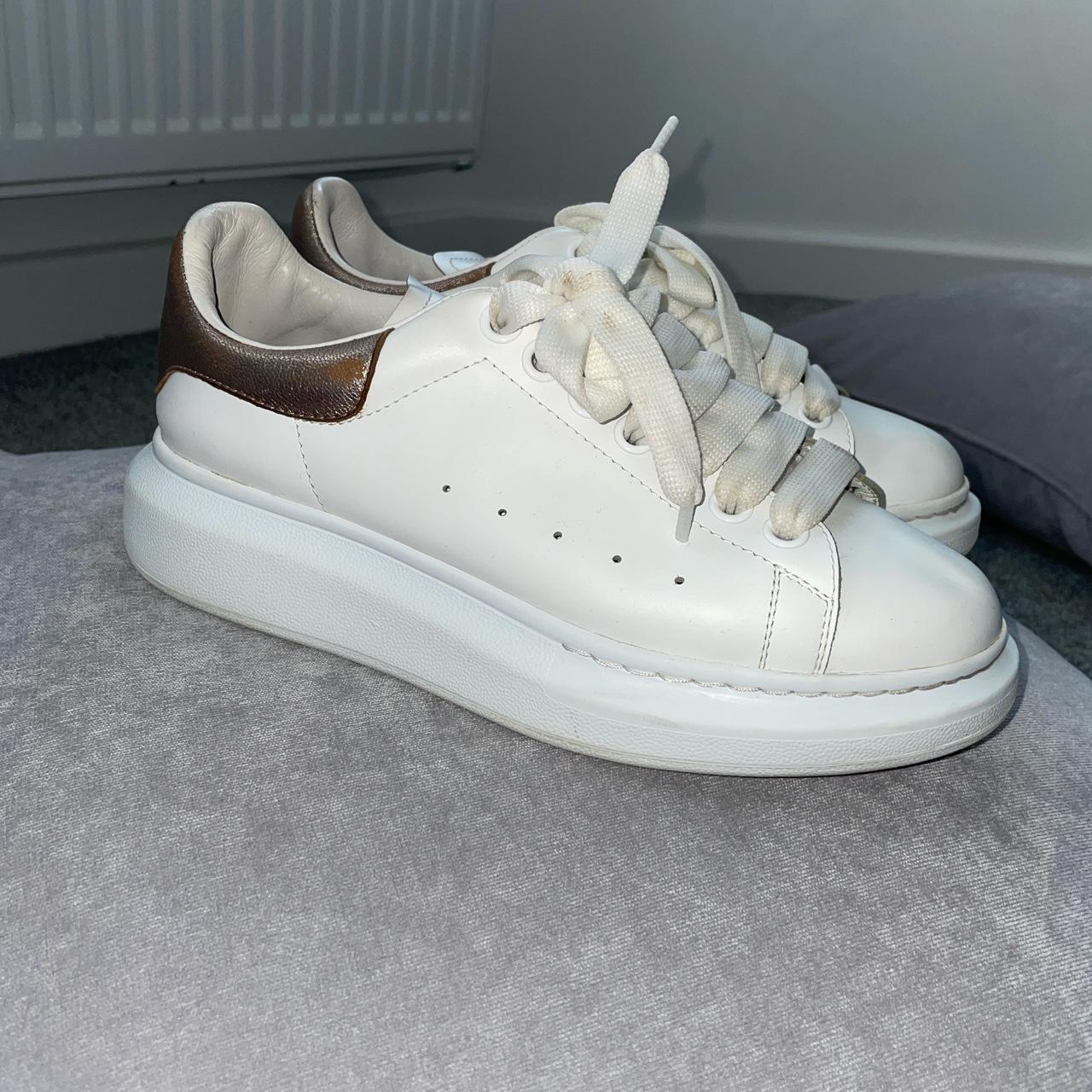 Genuine Rose gold And white Alexander Mcqueens size... - Depop