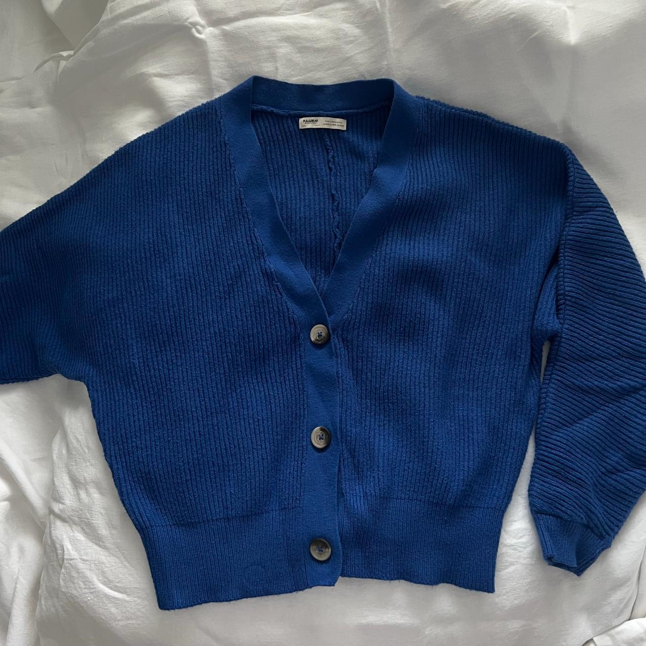 Vintage Blue Cardigan Size XS Never worn! - Depop