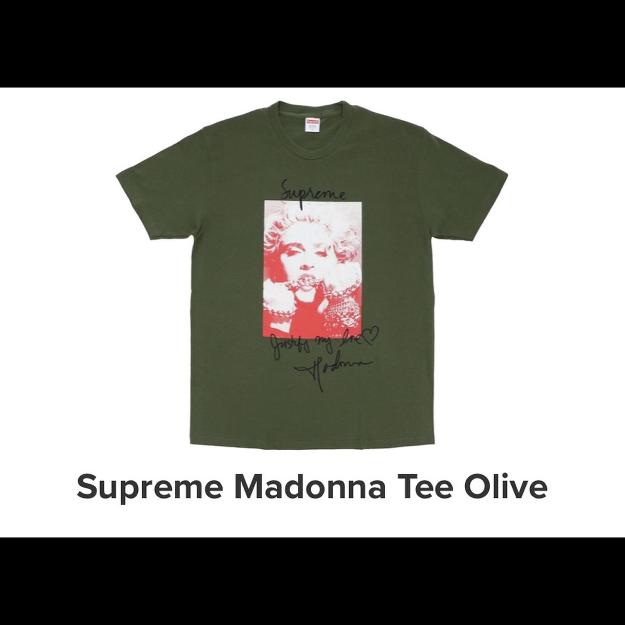 DS Supreme x Madonna Olive Tee , F/W 18 , Authentic...