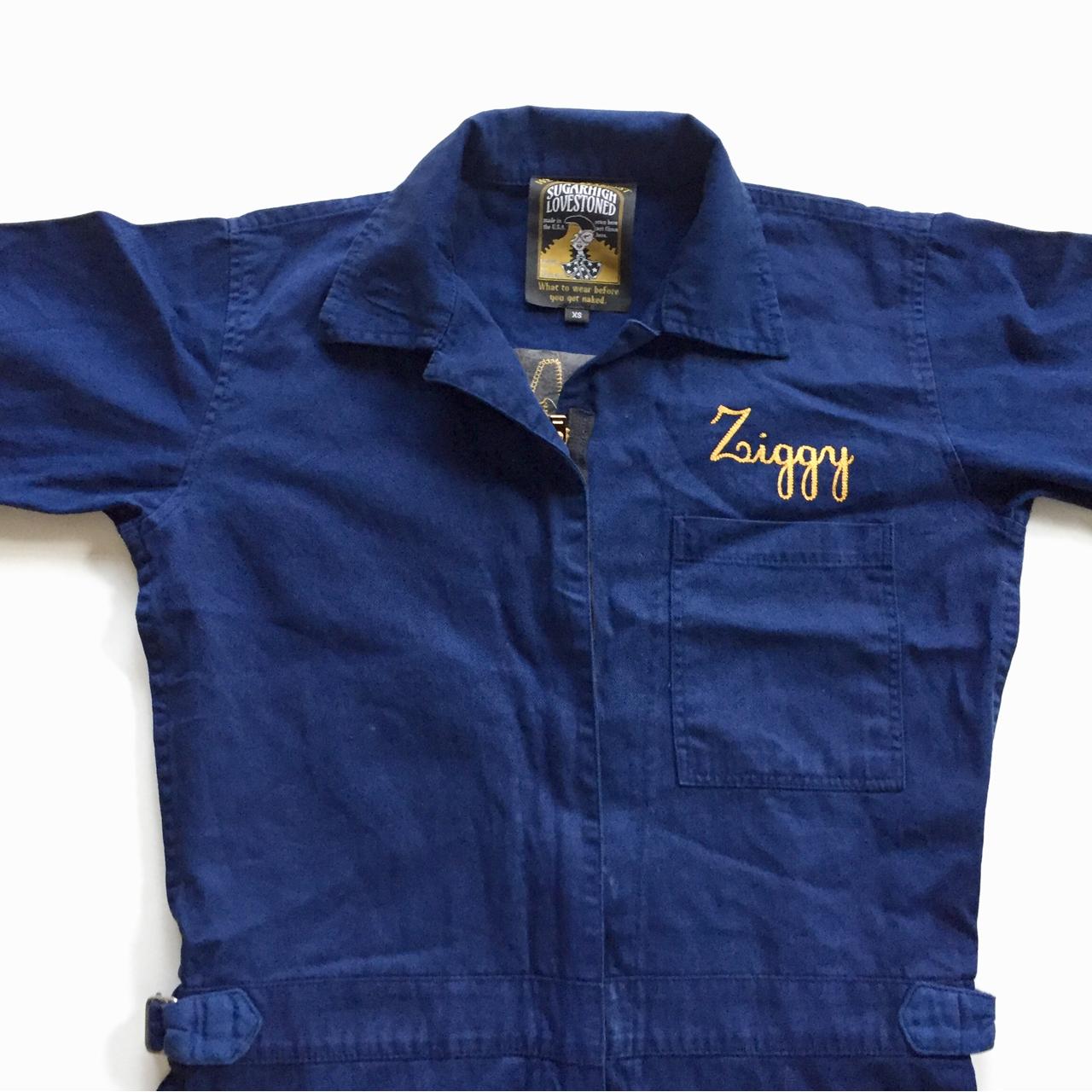 Sugarhigh Lovestoned navy “Cosmos” coveralls, (Last