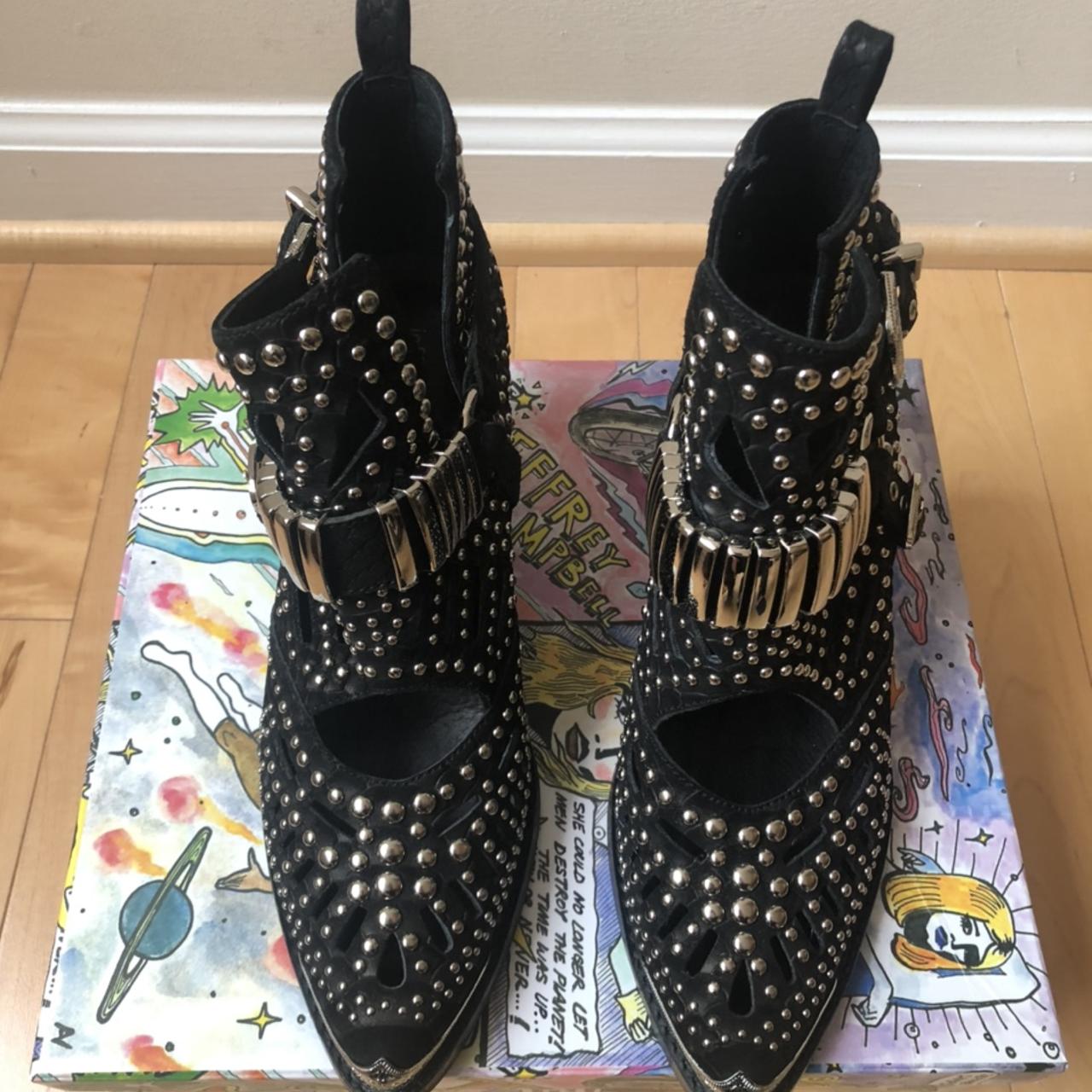 Jeffrey Campbell Wylie Studded Western Booties. Depop