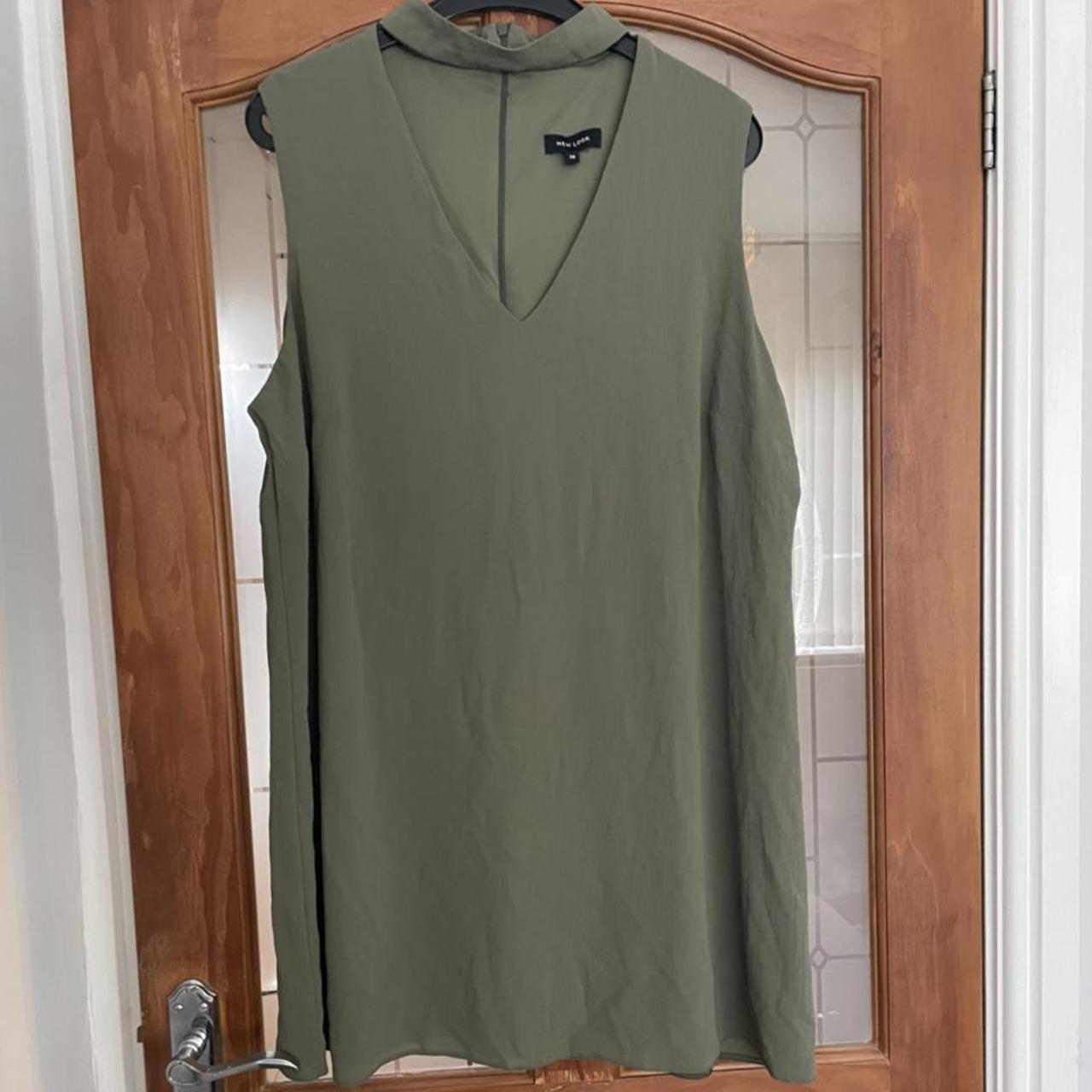 New Look Women's Green and Khaki Dress | Depop