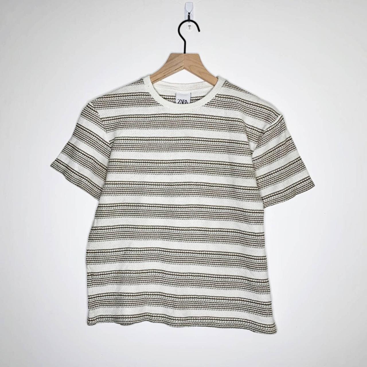 zara striped short sleeve shirt