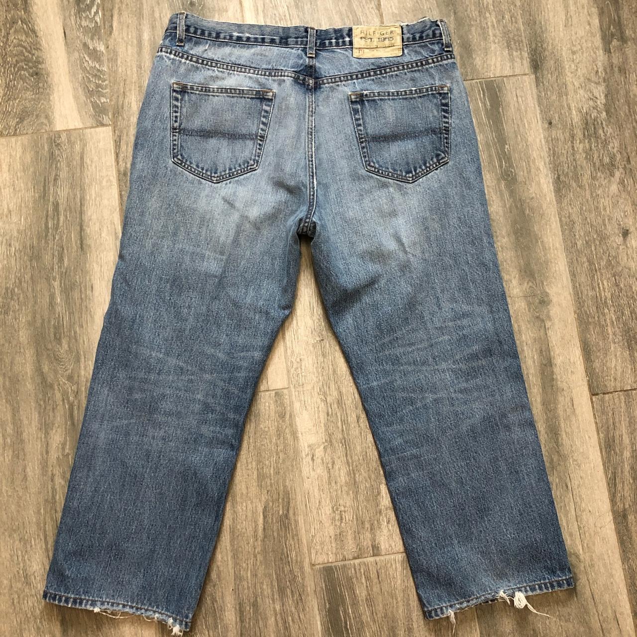 Y2k Tommy Hilfiger 1985 Distressed Denim Jeans - Depop