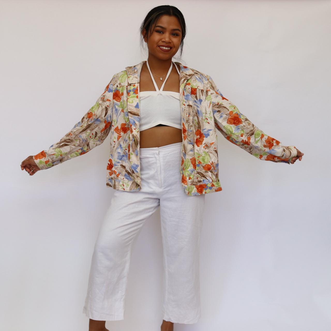 Funky floral tapestry jacket Soft outerwear... Depop