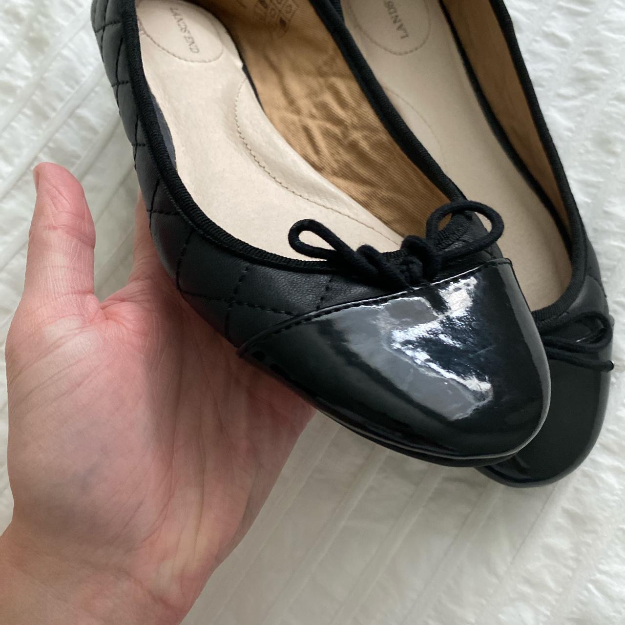 Lands' End Women's Black Balletshoes Depop