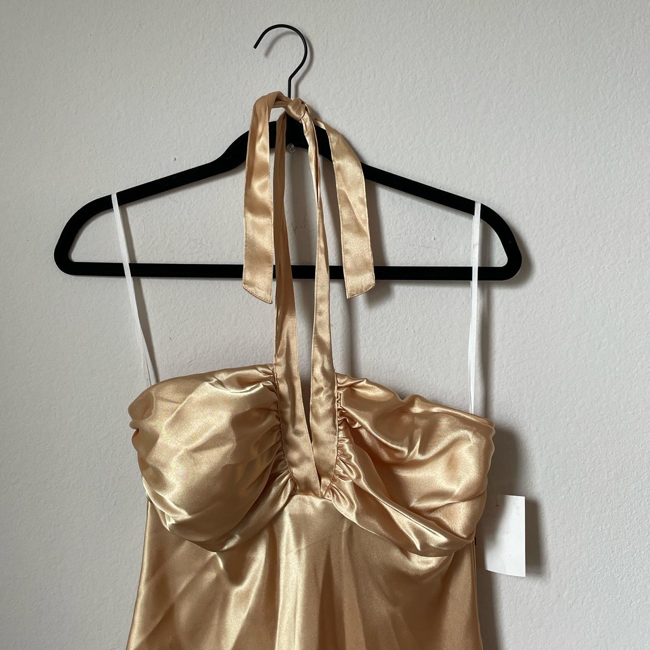 Breakin' Loose Women's Gold Dress | Depop