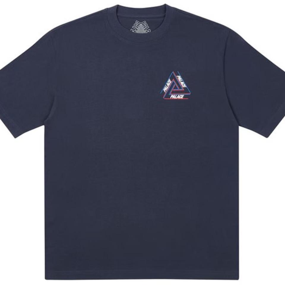 - Palace Basically A Tri-Ferg T-shirt - NAVY - BNWT... - Depop