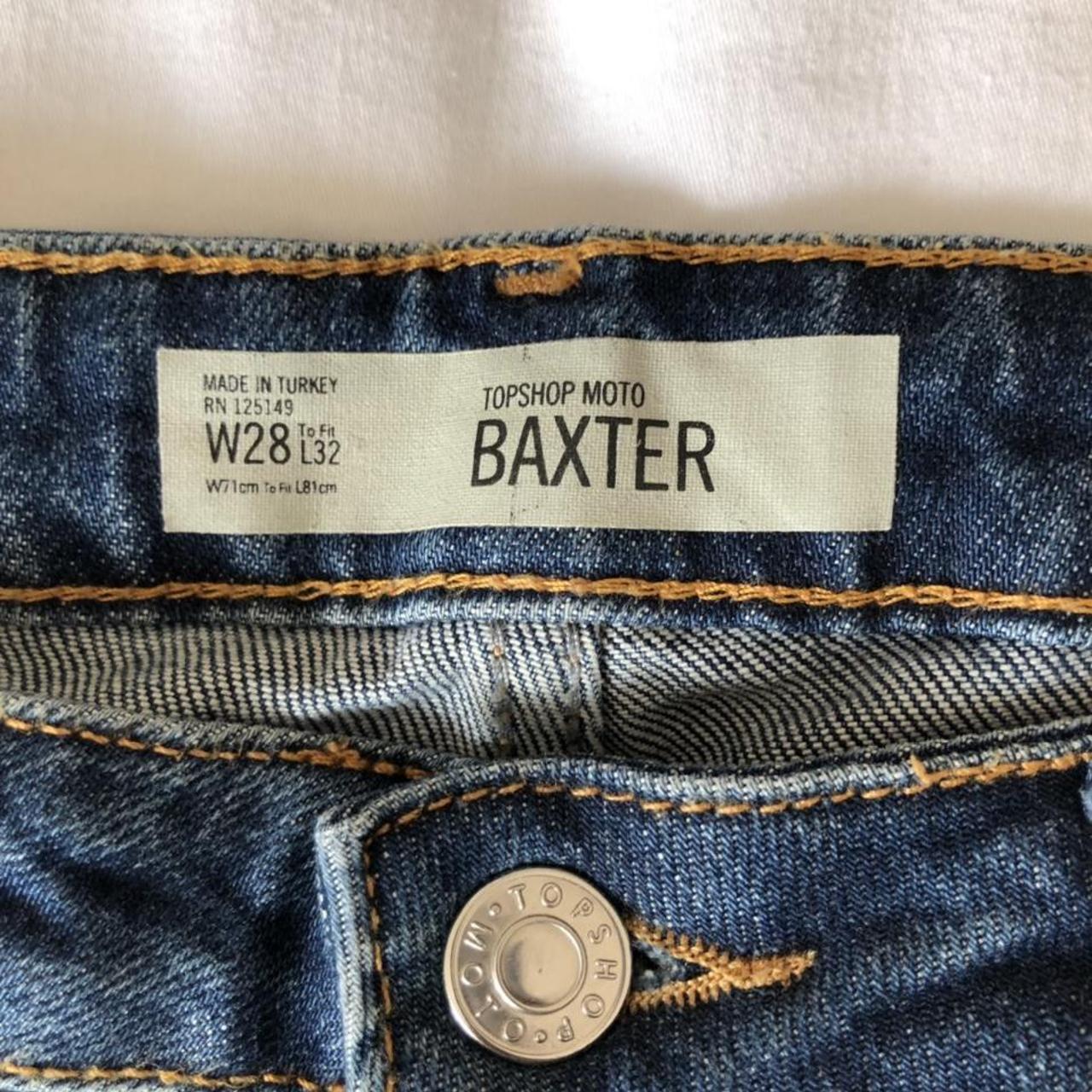 Topshop Baxter jeans in mid wash blue Straight slim... - Depop
