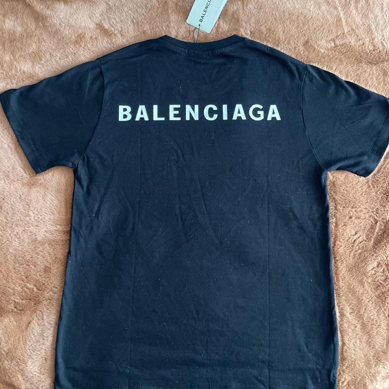 Balenciaga black t shirt Size Large - fits a small... - Depop