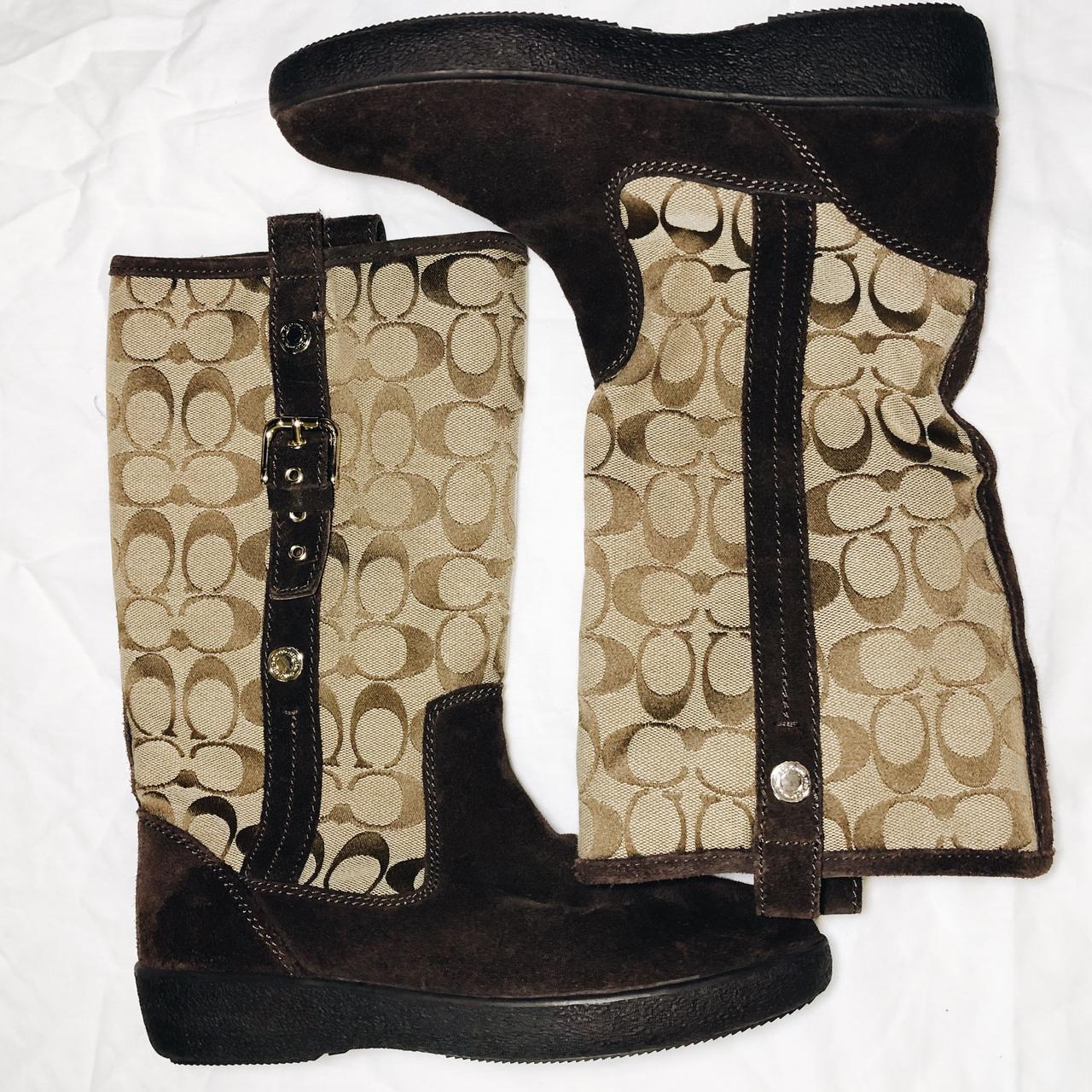 brown coach winter boots