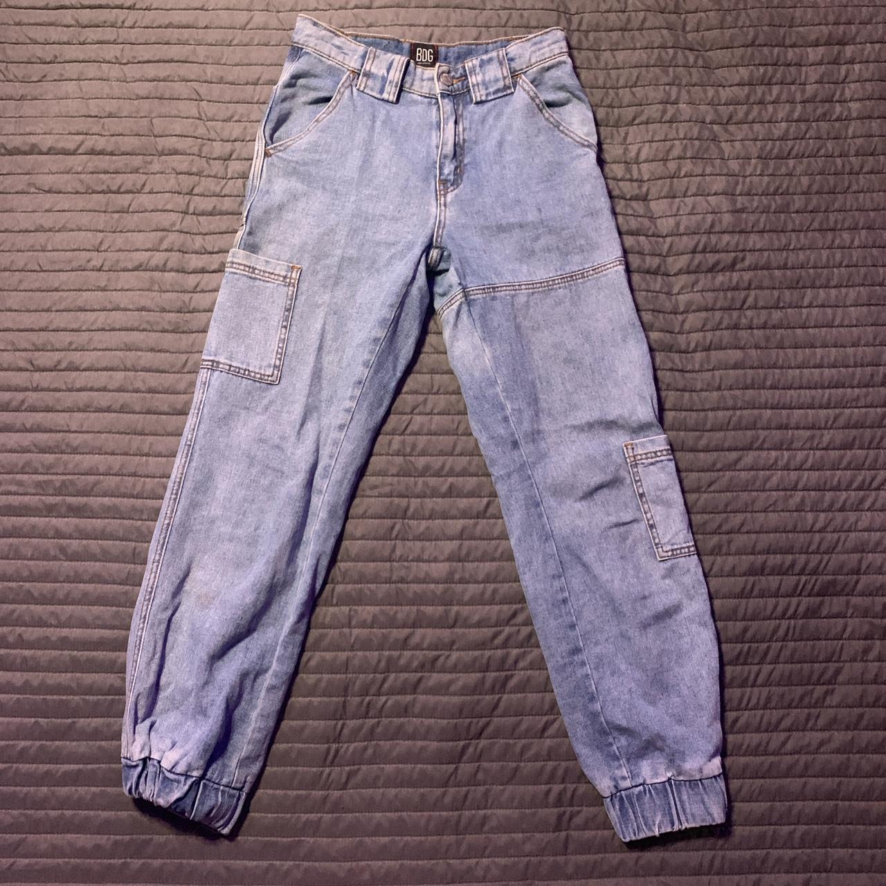 Urban Outfitters BDG light washed Jean cargo joggers