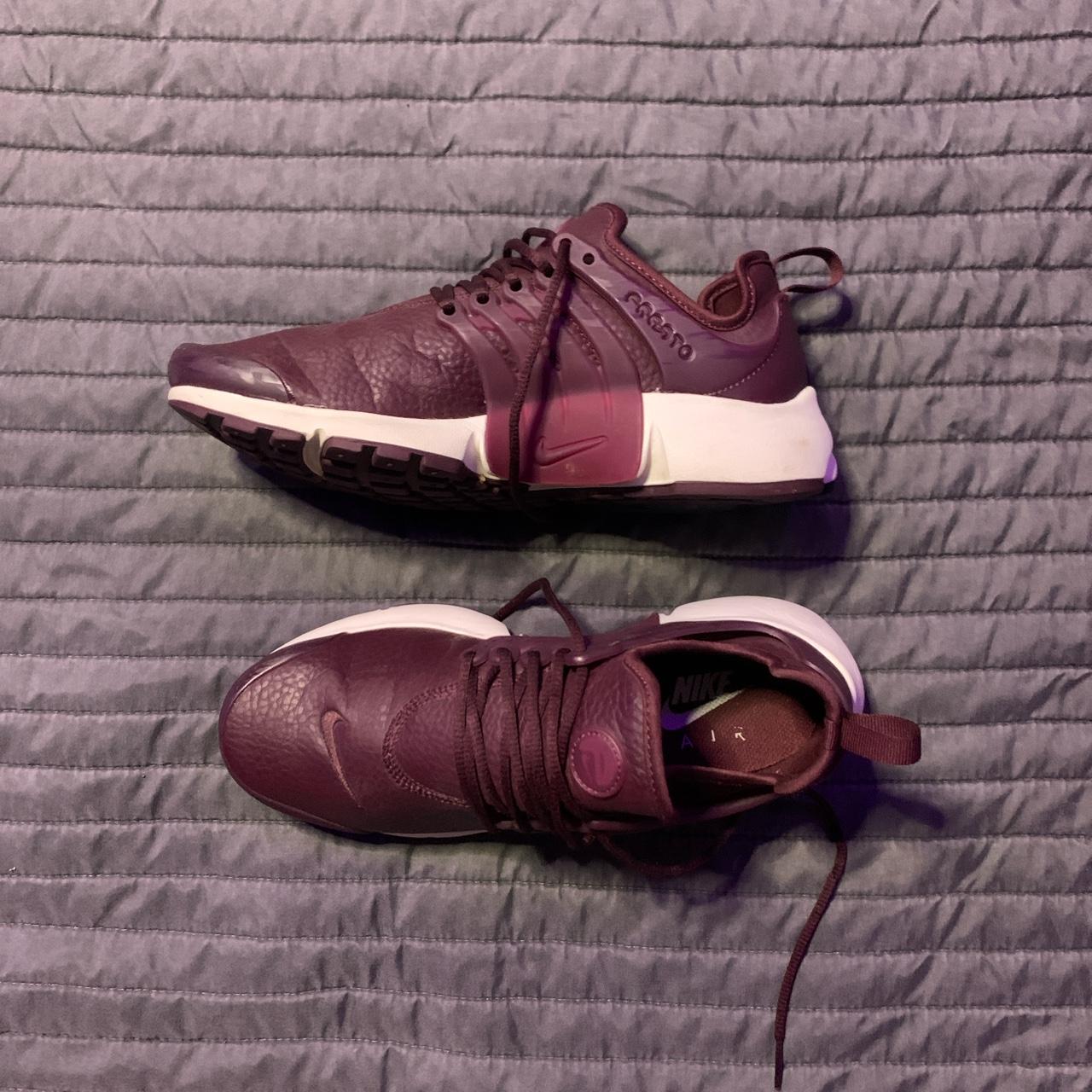 Nike presto premium maroon hotsell