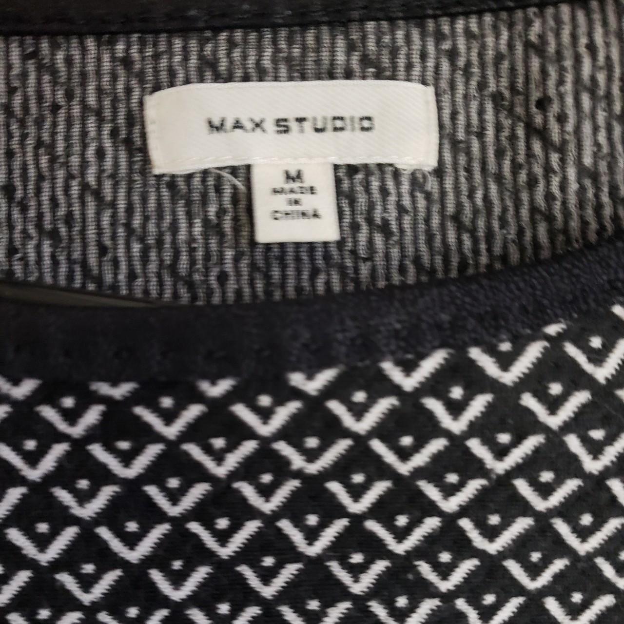 Max Studio Brand Black And White Dress Shirt With Depop   P0 