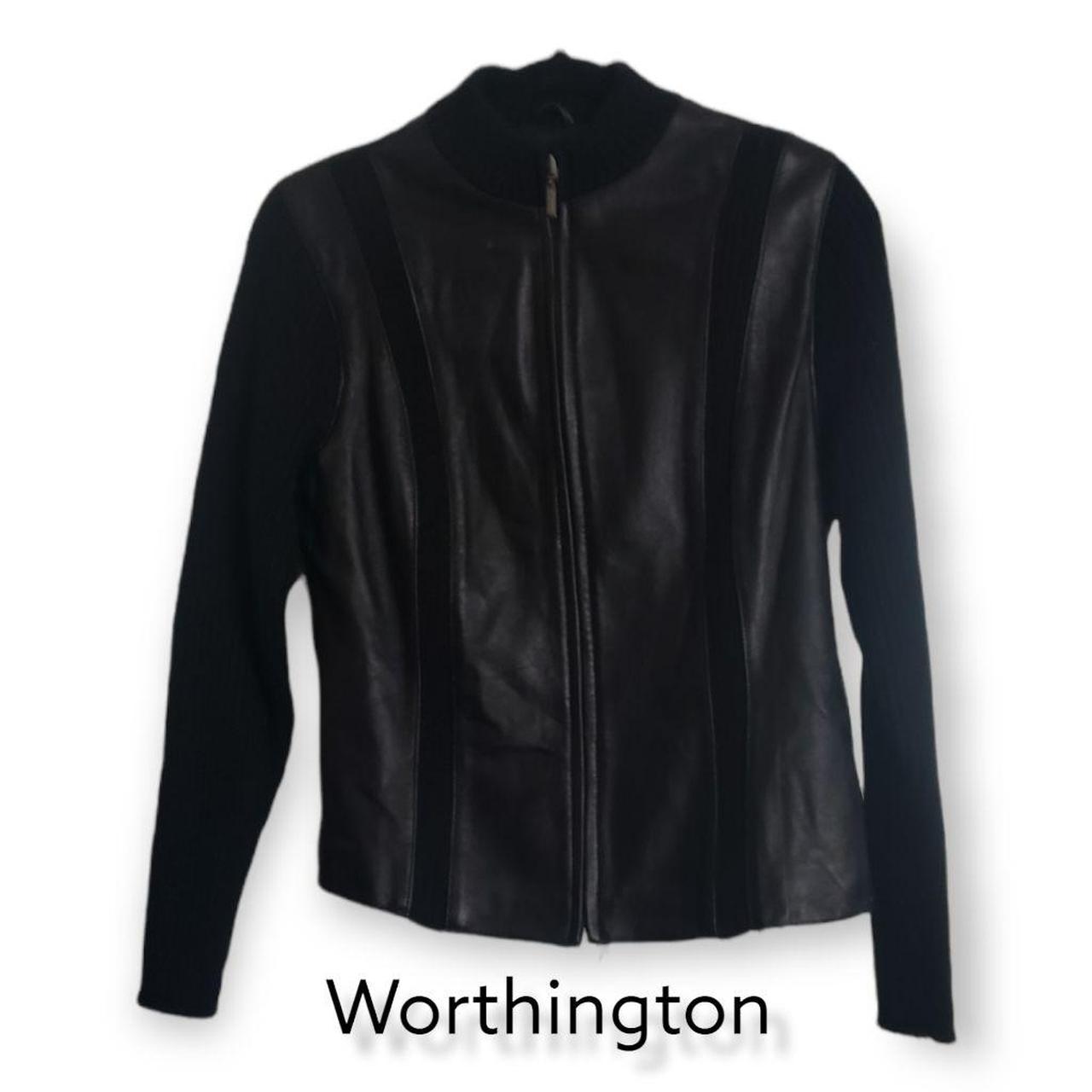 Worthington Women's Black and Silver Jacket Depop