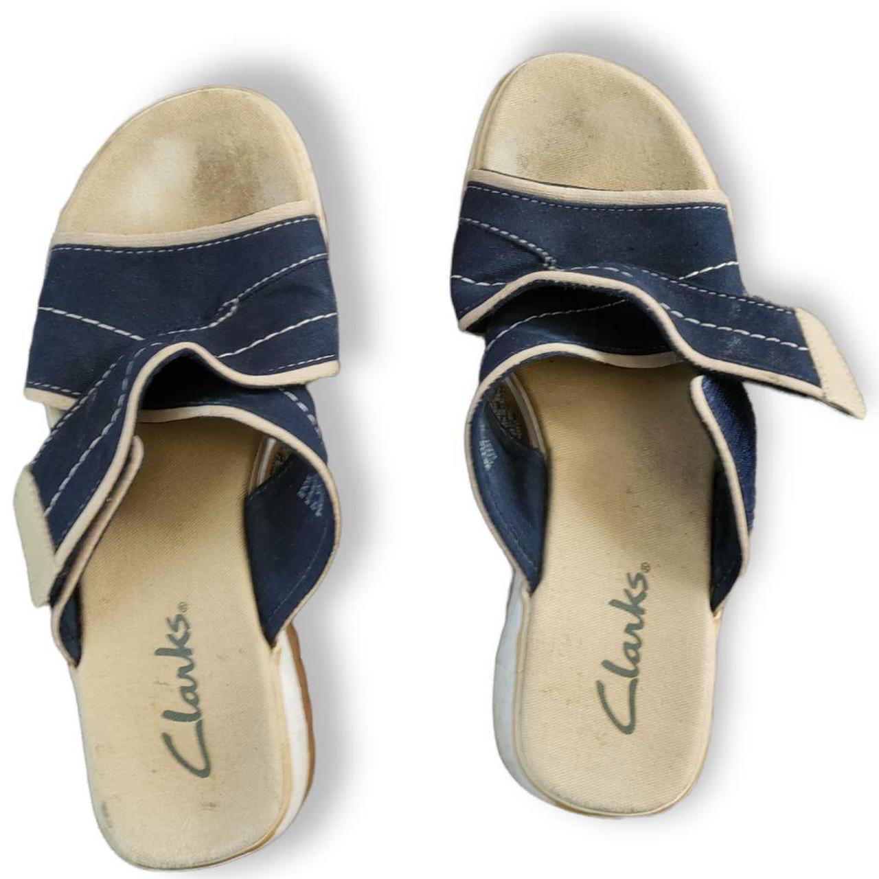 clarks blue sandals