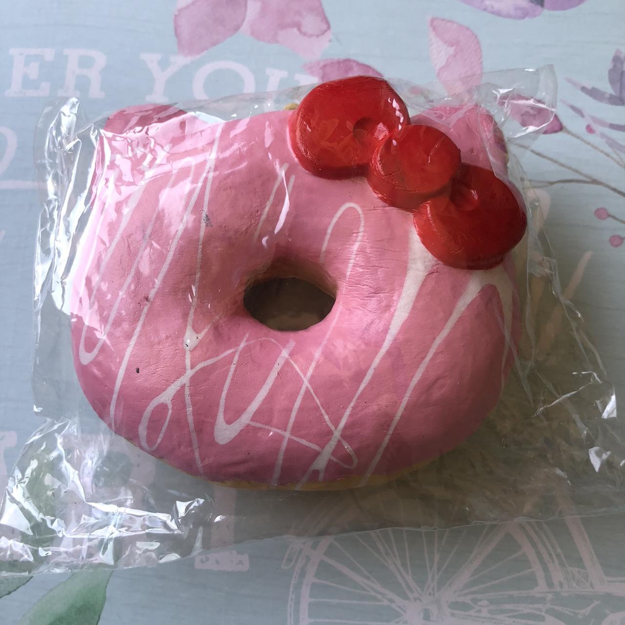 hello kitty box donut squishy! strawberry scented, | Depop