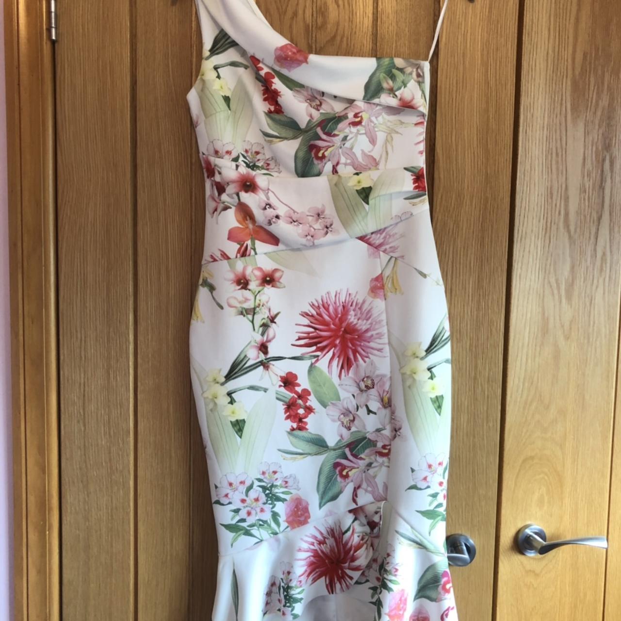 Lipsy One Shoulder Floral Dress. Size 12. Worn once Depop