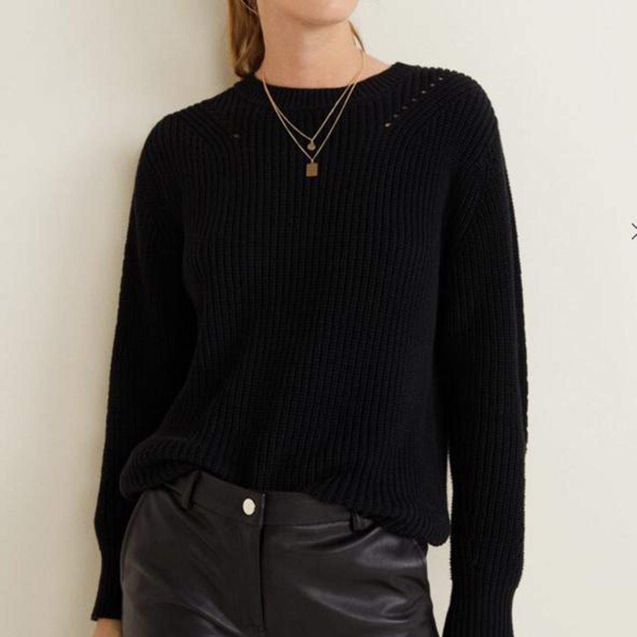 mango black sweater