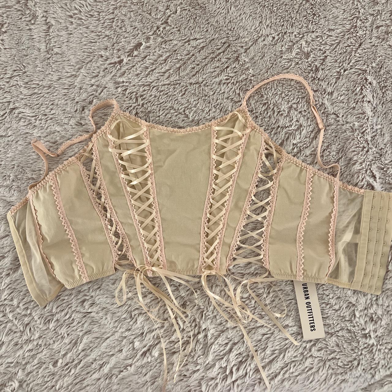 Urban Outfitters Nwt Rare Cristin Lace Up Corset Depop