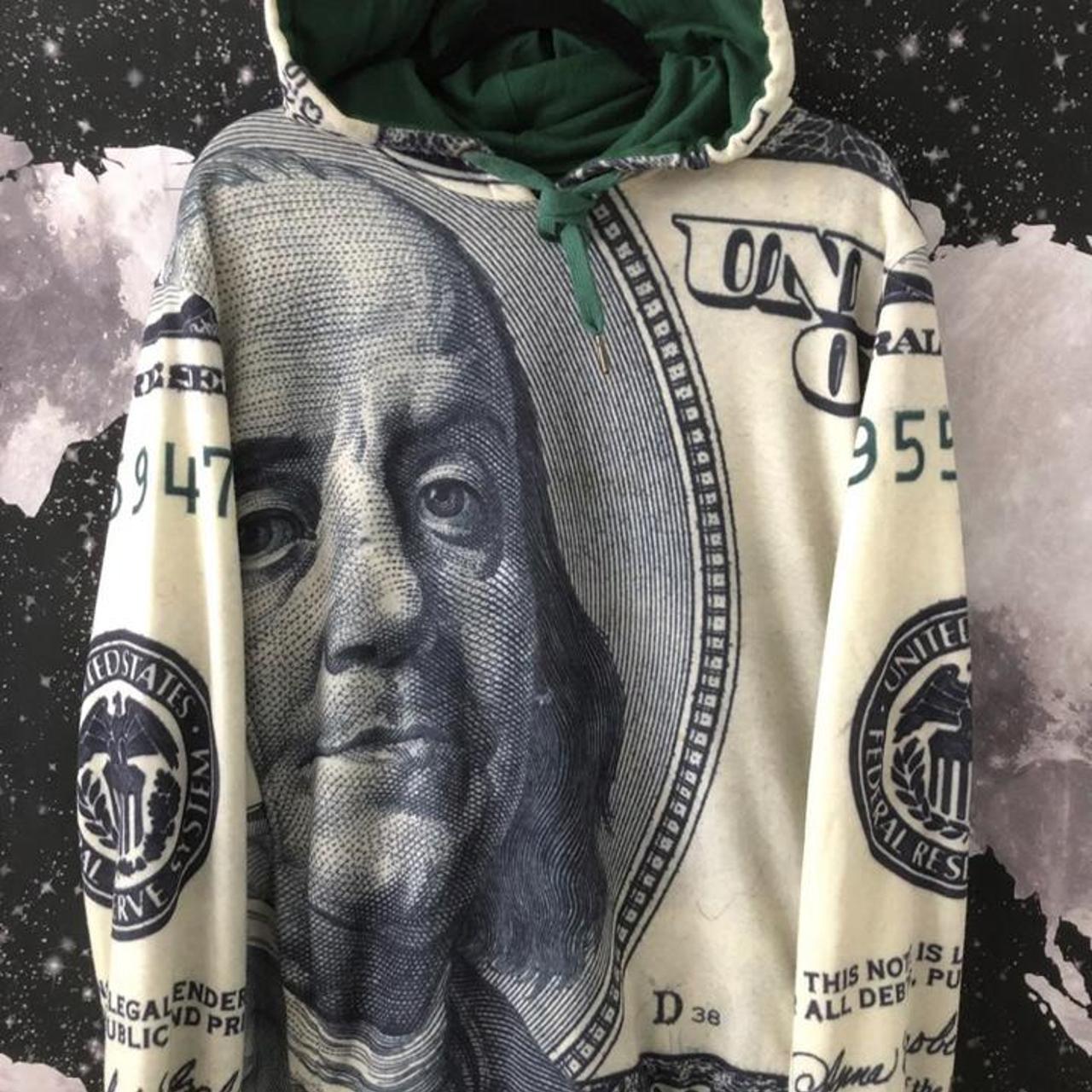 supreme 100 dollar bill hoodie