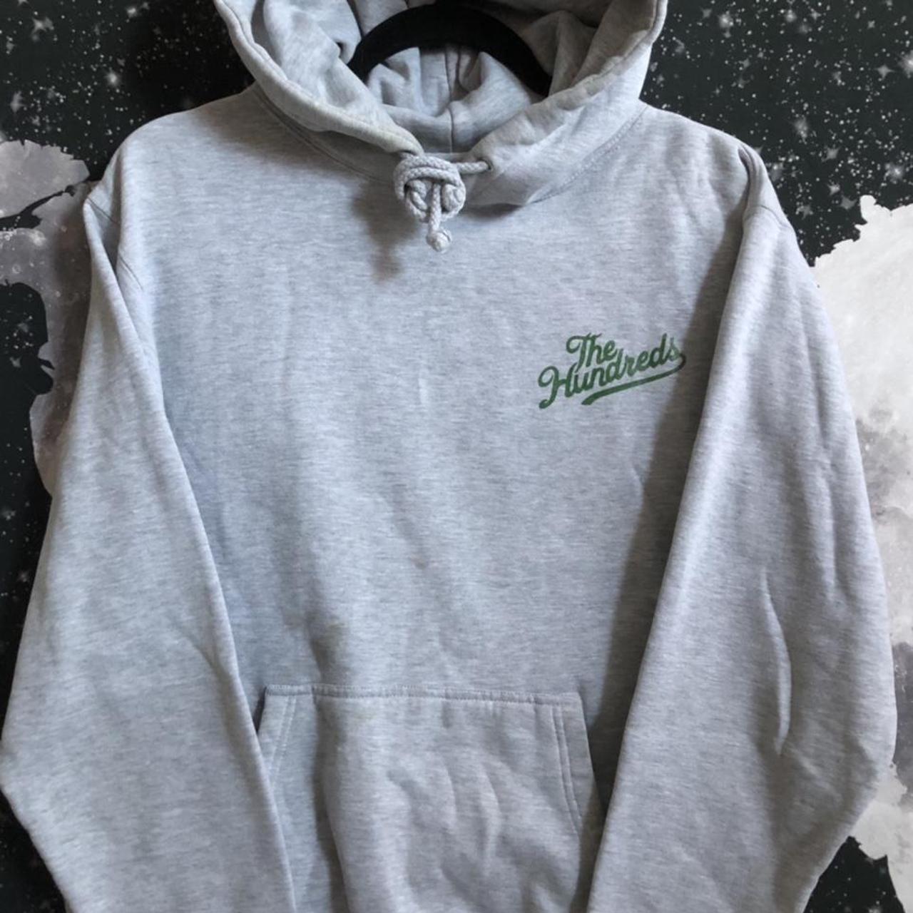 The Hundreds hoodie, color is gray with logo on... - Depop