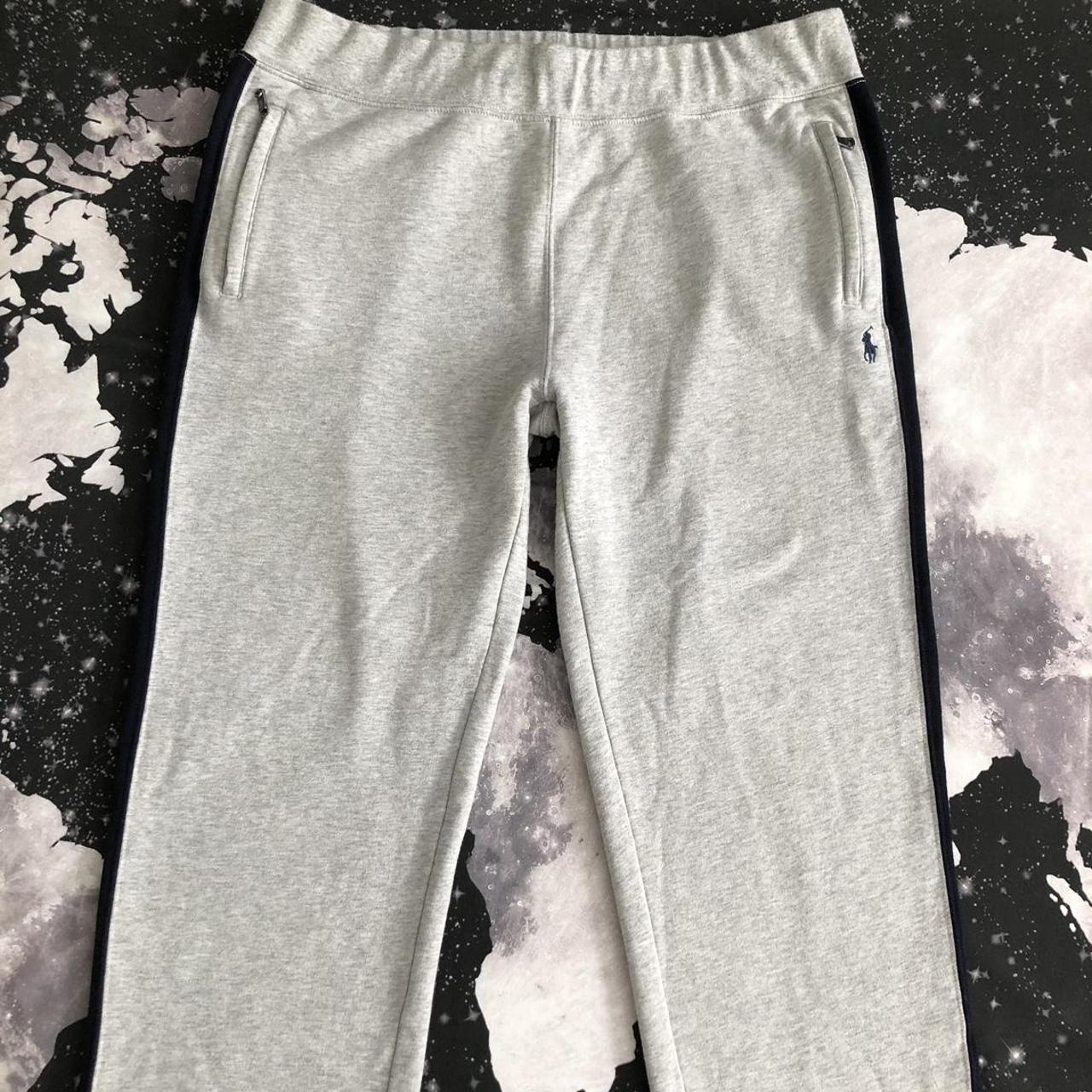 Polo sweatpants, color is gray. It has zippers on... - Depop