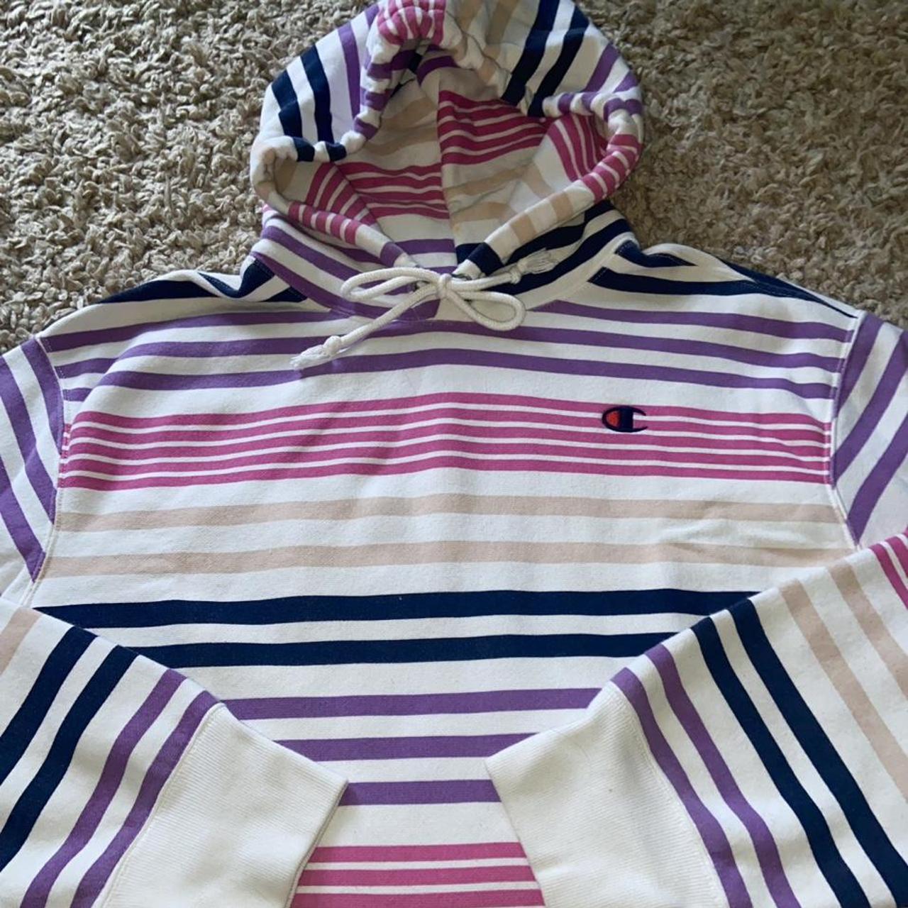 Striped 2024 champion hoodie