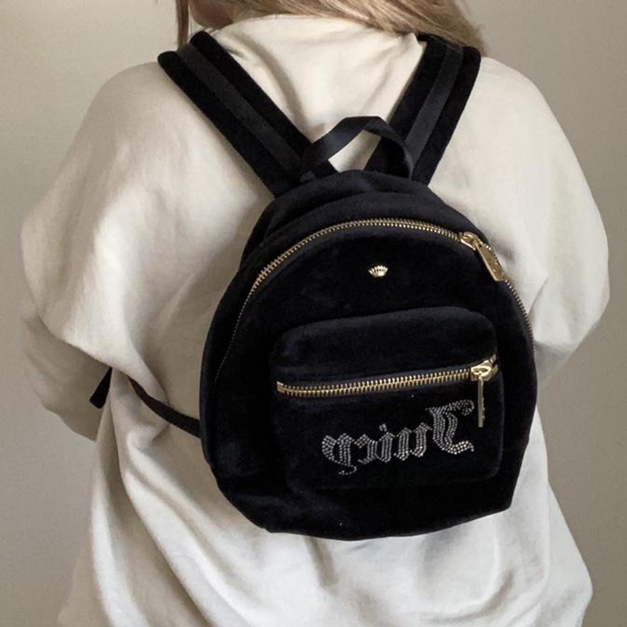 Mini Velvet Juicy Couture Backpack. Great condition.... Depop