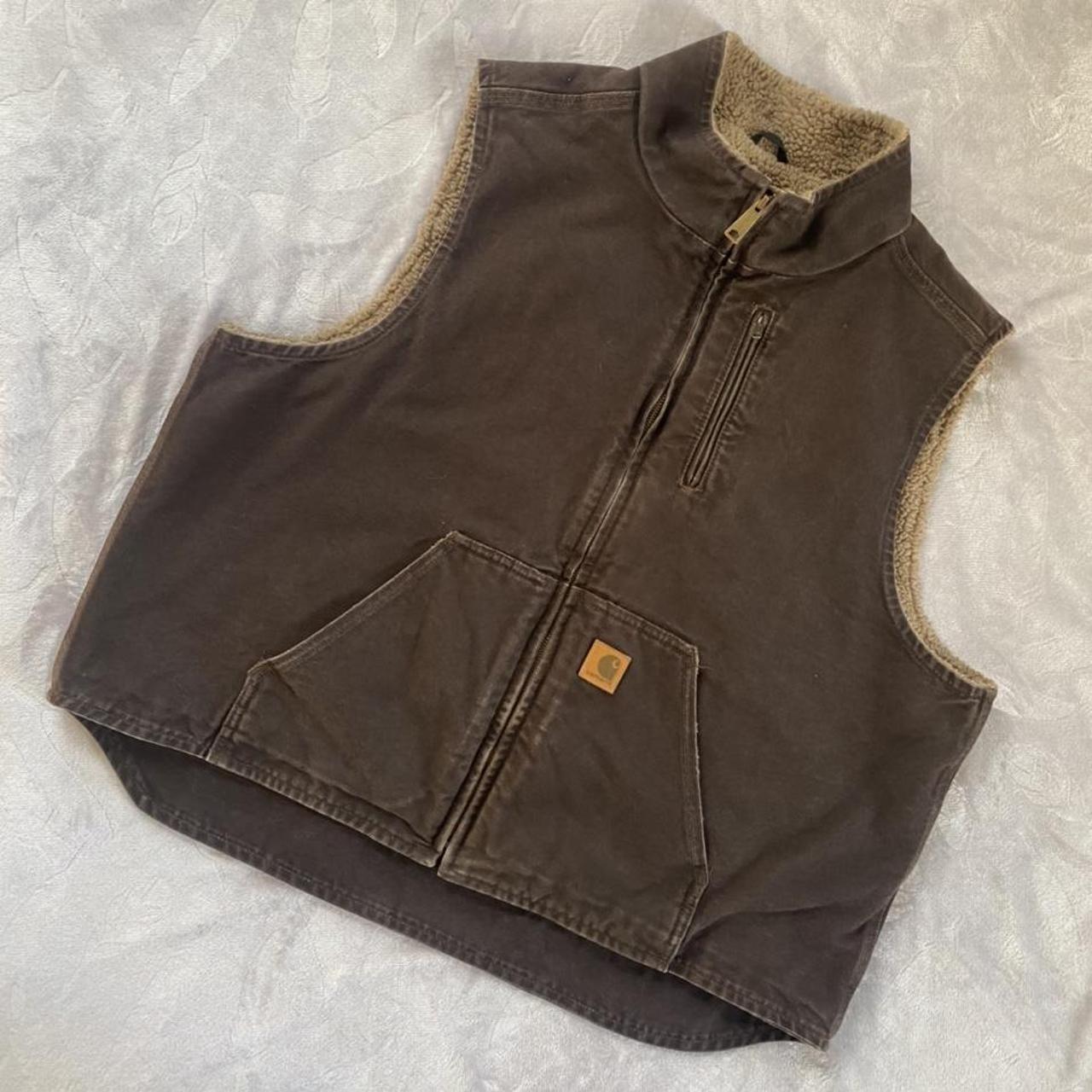 sherpa lined work vest