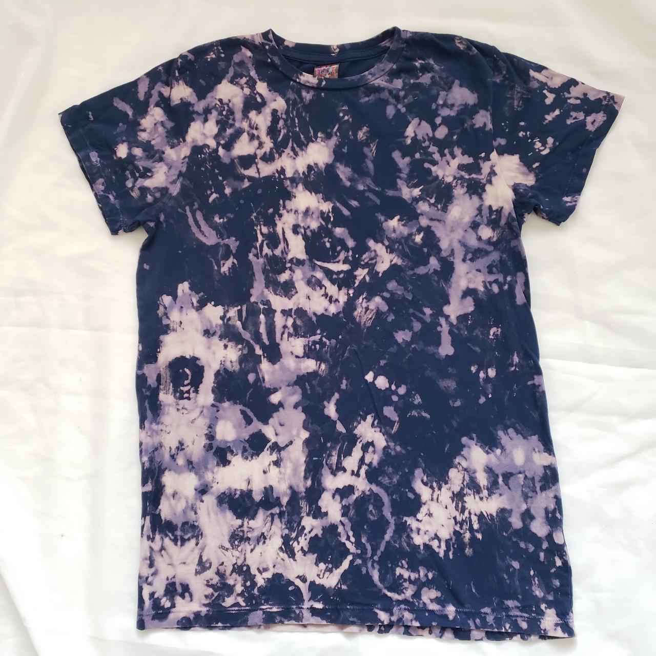 One of a Kind Hand Bleached Acidwash T shirt Dark