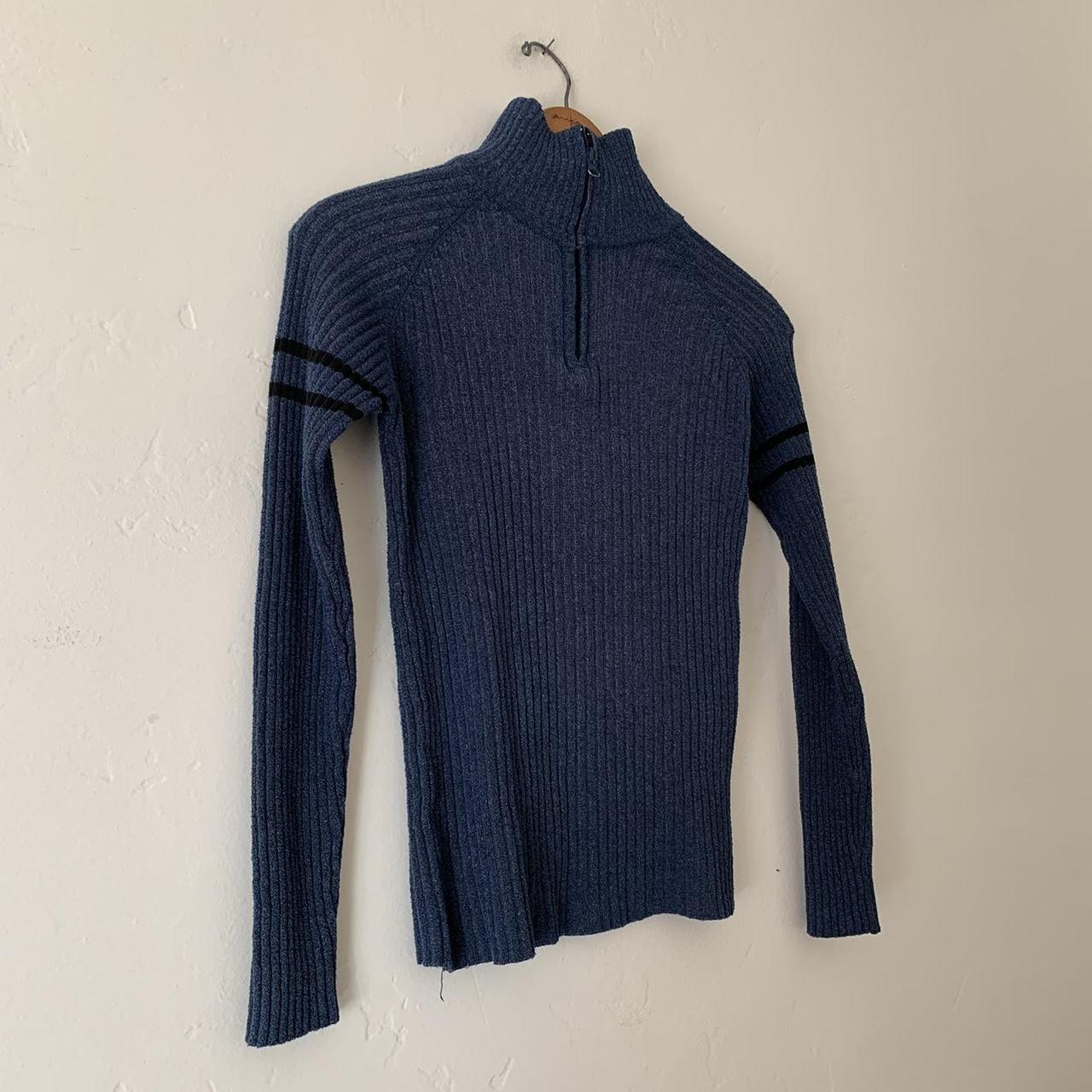 vintage preppy grunge sweater turtleneck knit half... - Depop