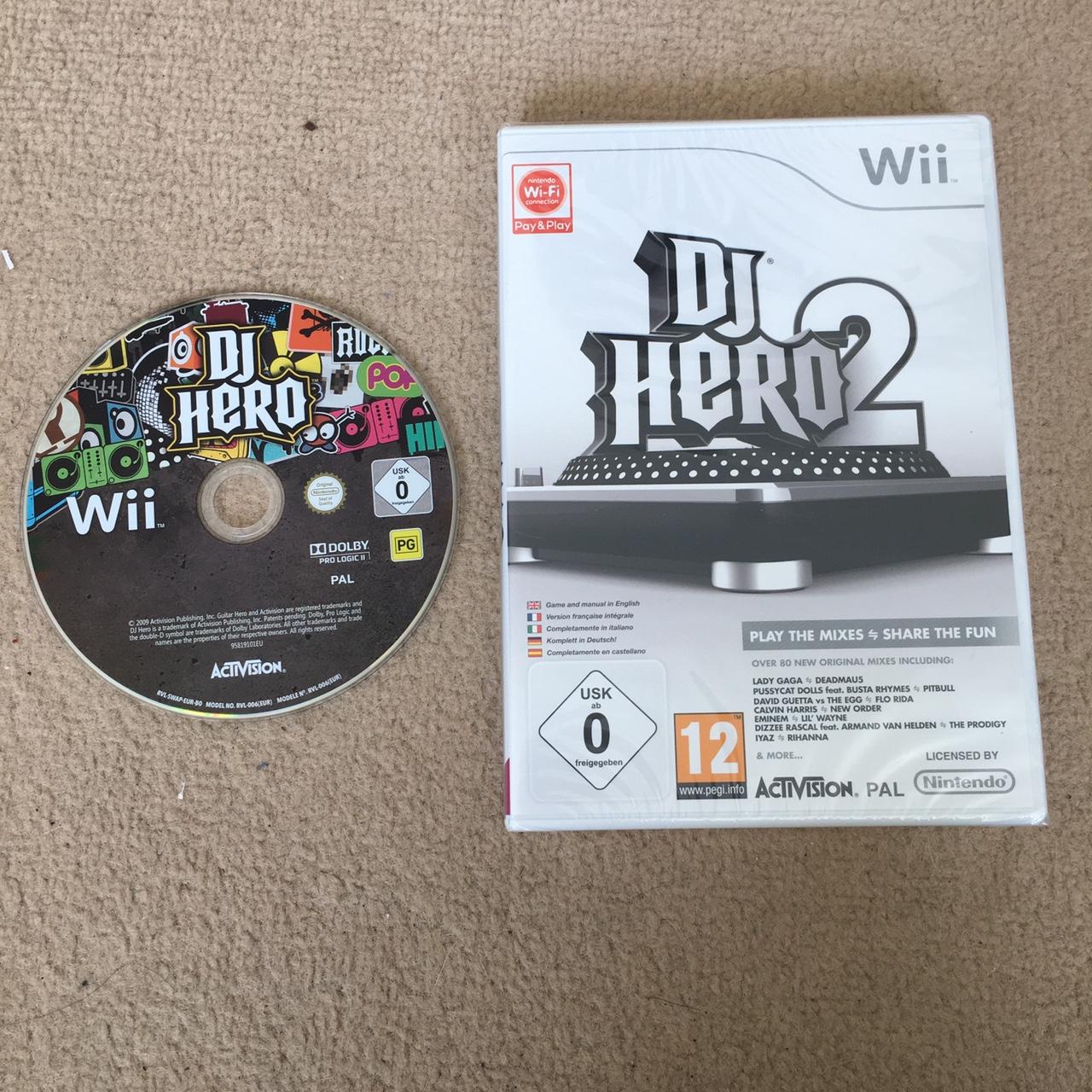 DJ Hero 1&2 games for Nintendo Wii. First game has - Depop