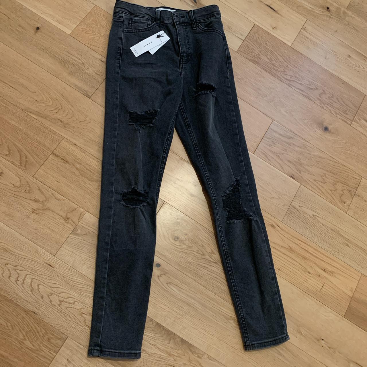black ripped Jamie jeans, perfect condition... Depop